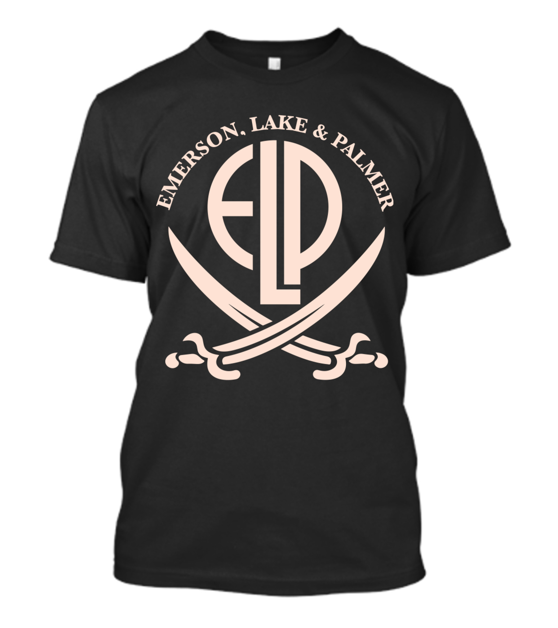 Emerson, Lake And Palmer ELP Logo With Crossed Swords T-Shirt