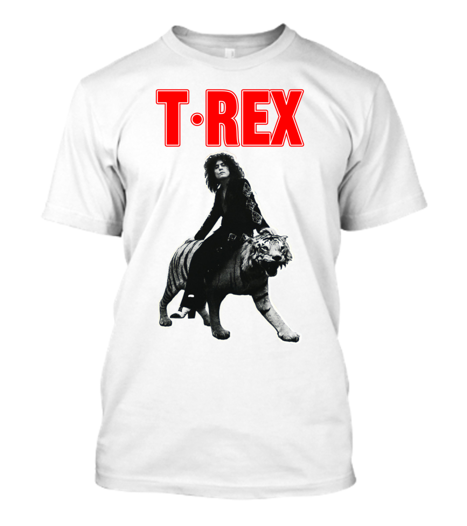 T-Rex Iconic Album Cover Art With Tiger T-Shirt
