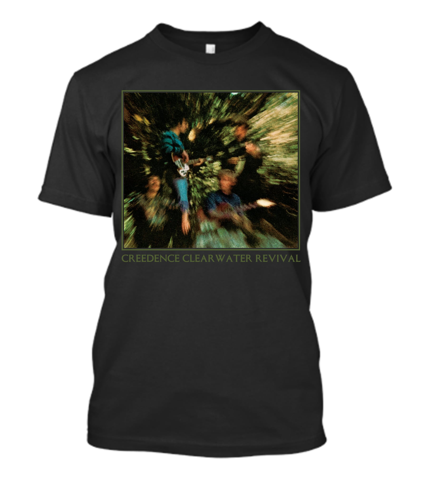 Creedence Clearwater Revival Band Members Blurred Forest Photo T-Shirt
