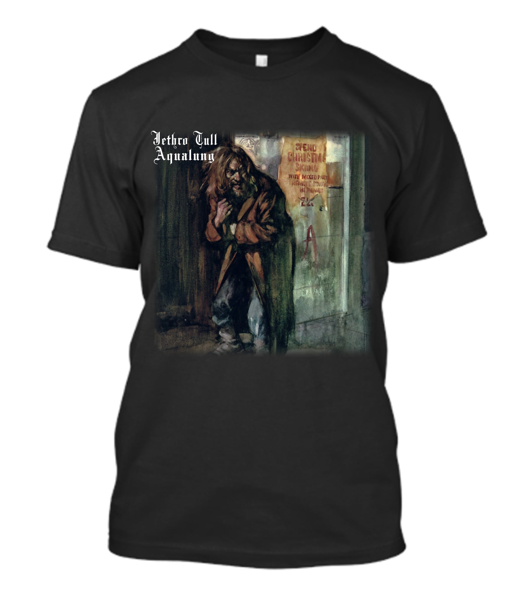 Jethro Tull Aqualung Album Art Homeless Man T-Shirt