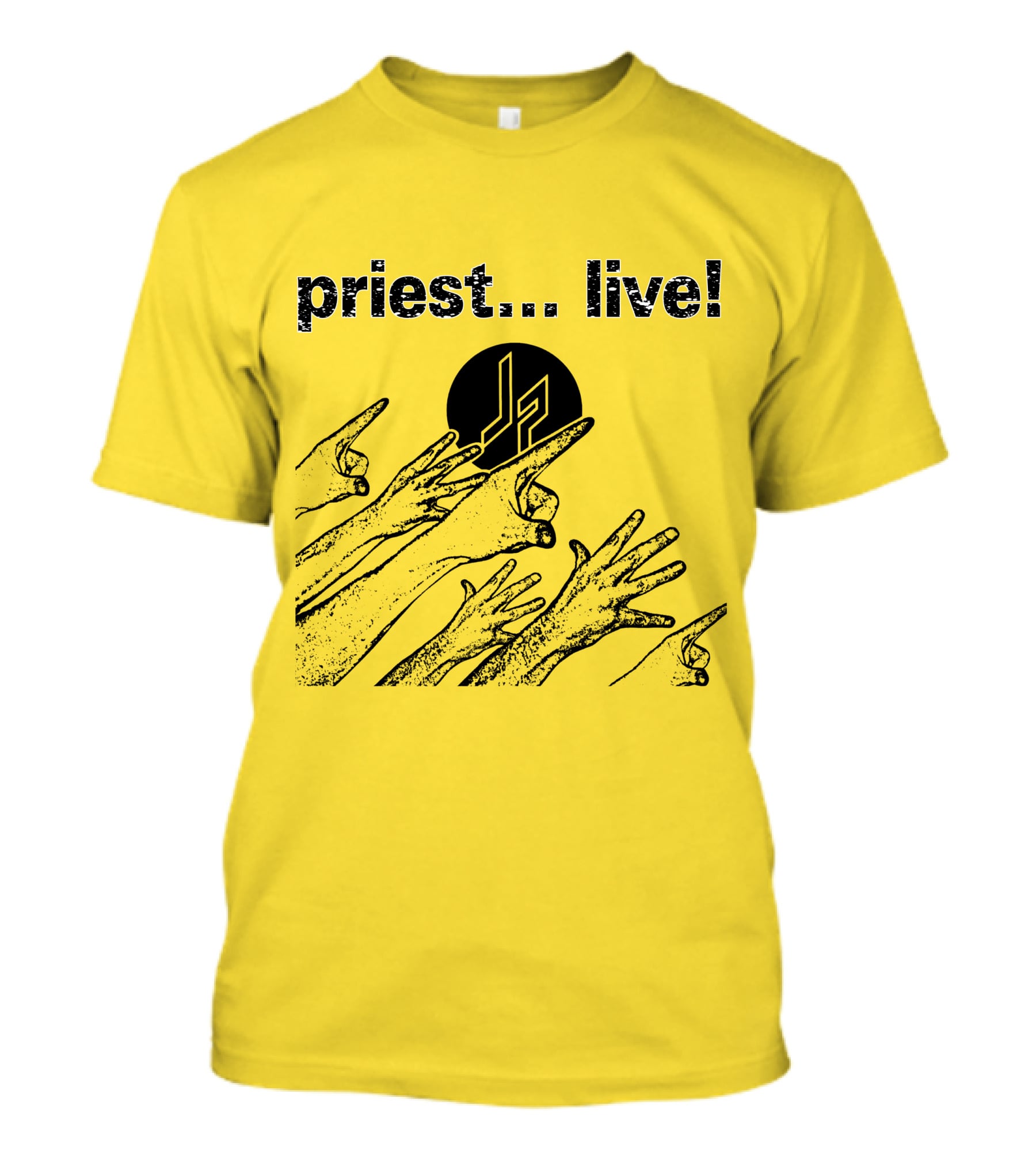 Judas Priest Live Tour Logo Yellow Hands T-Shirt