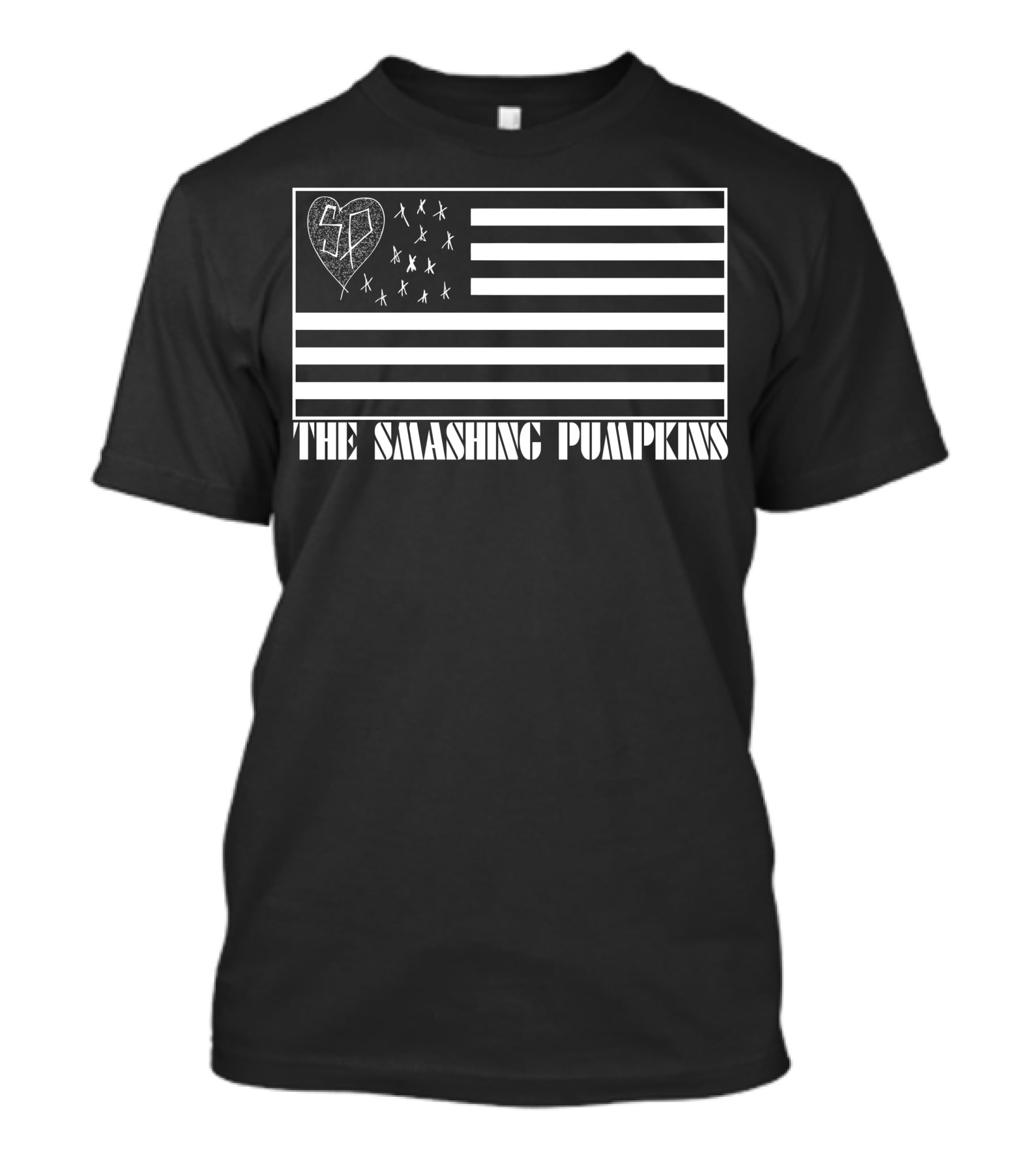 The Smashing Pumpkins American Flag Heart Sp T-Shirt