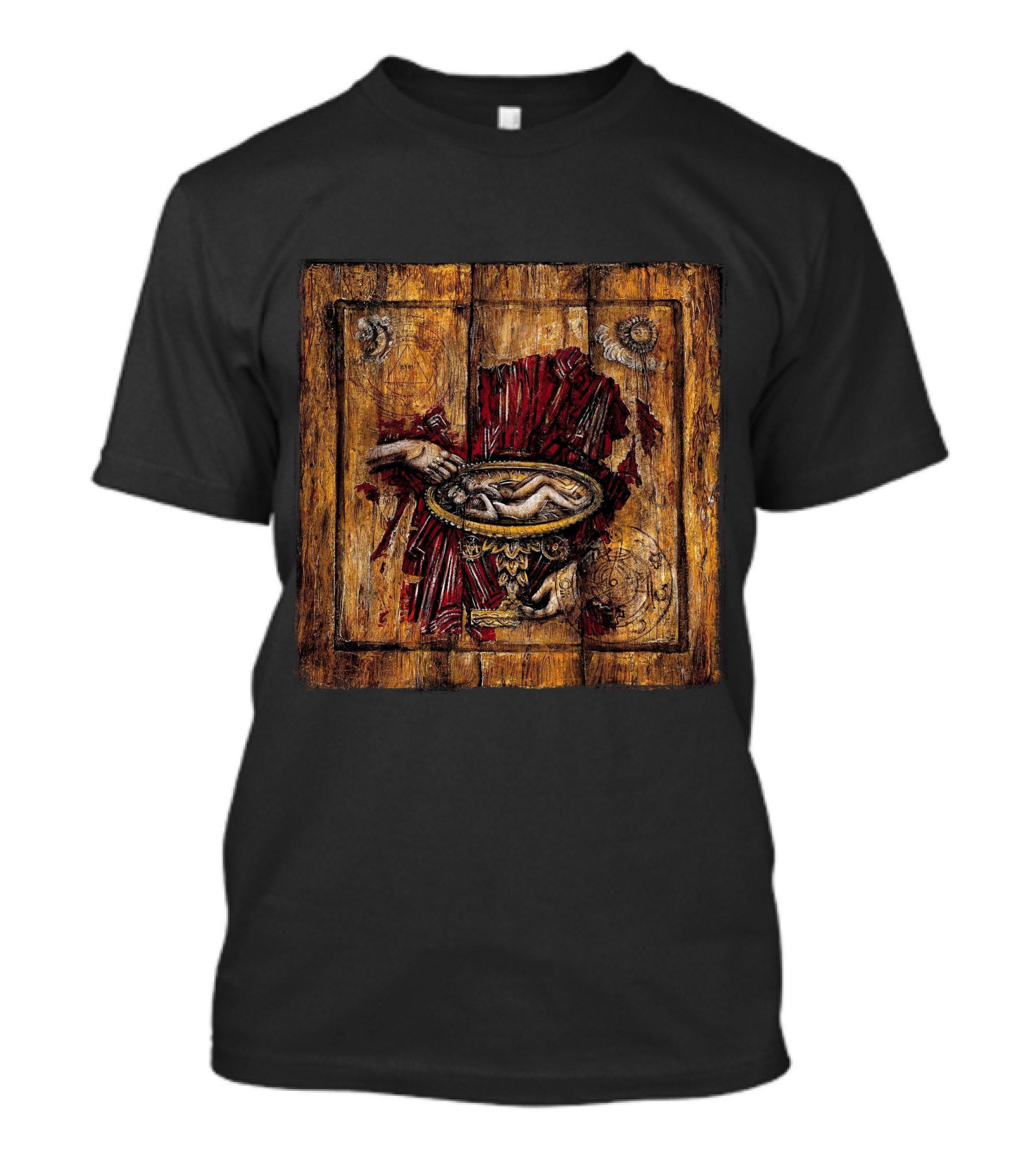 Hand Holding Mystical Bowl On Wooden T-Shirt