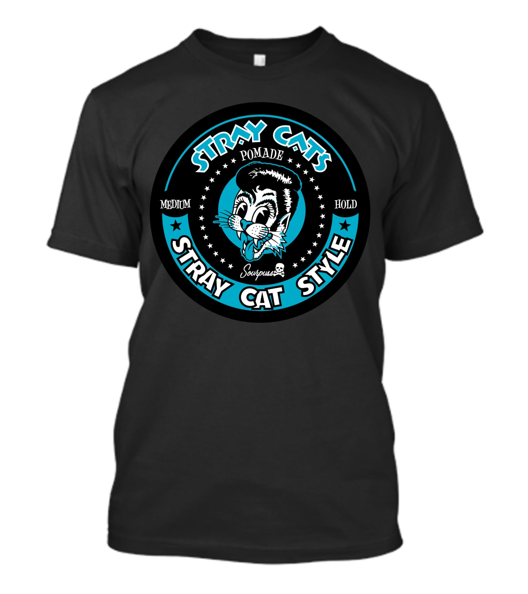 Stray Cats Pomade Medium Hold Stray Cat Style Soupcans T-Shirt