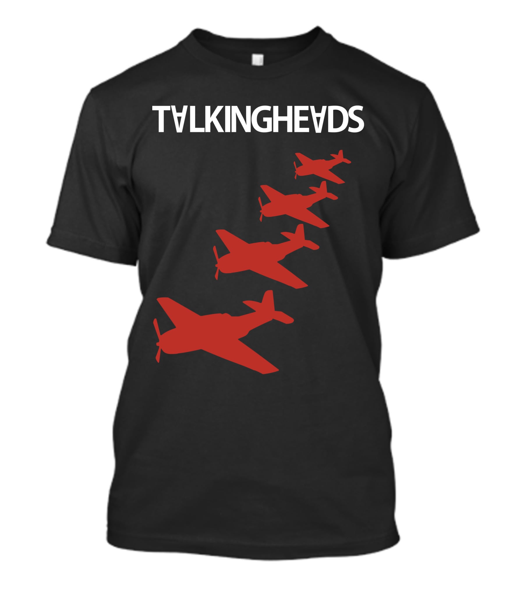 Talking Heads Red Airplanes Formation T-Shirt