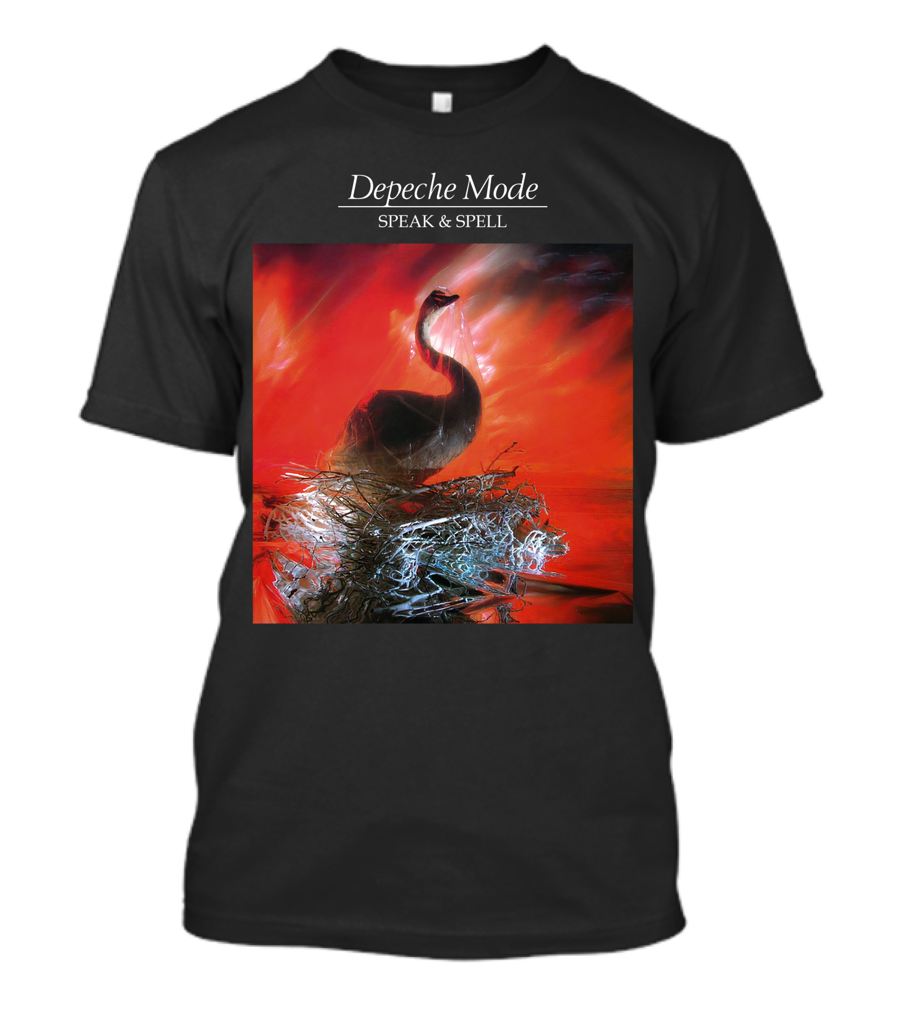 Depeche Mode Speak And Spell Swan Album Cover T-Shirt