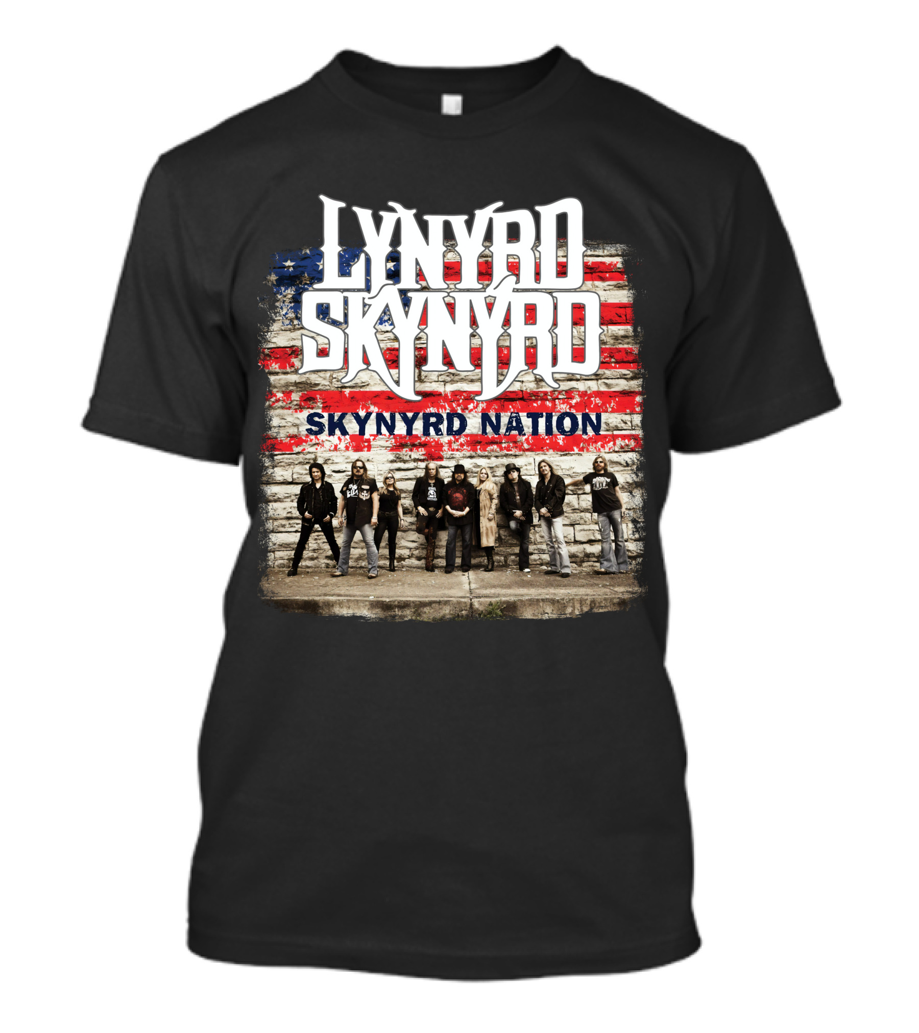 Lynyrd Skynyrd Skynyrd Nation American Flag Band Members T-Shirt