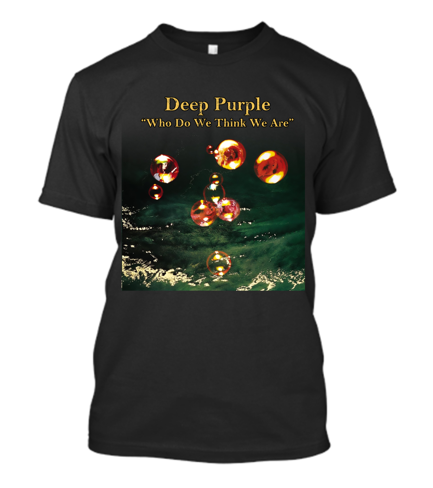 Deep Purple Who Do We Think We Are Album Cover Bubbles T-Shirt
