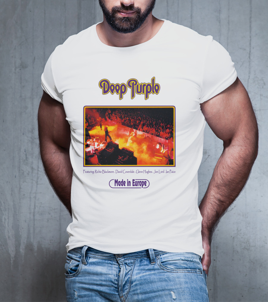 Deep Purple Made In Europe Featuring Richie Blackmore David Coverdale Glenn Hughes Jon Lord Ian Paice T-Shirt