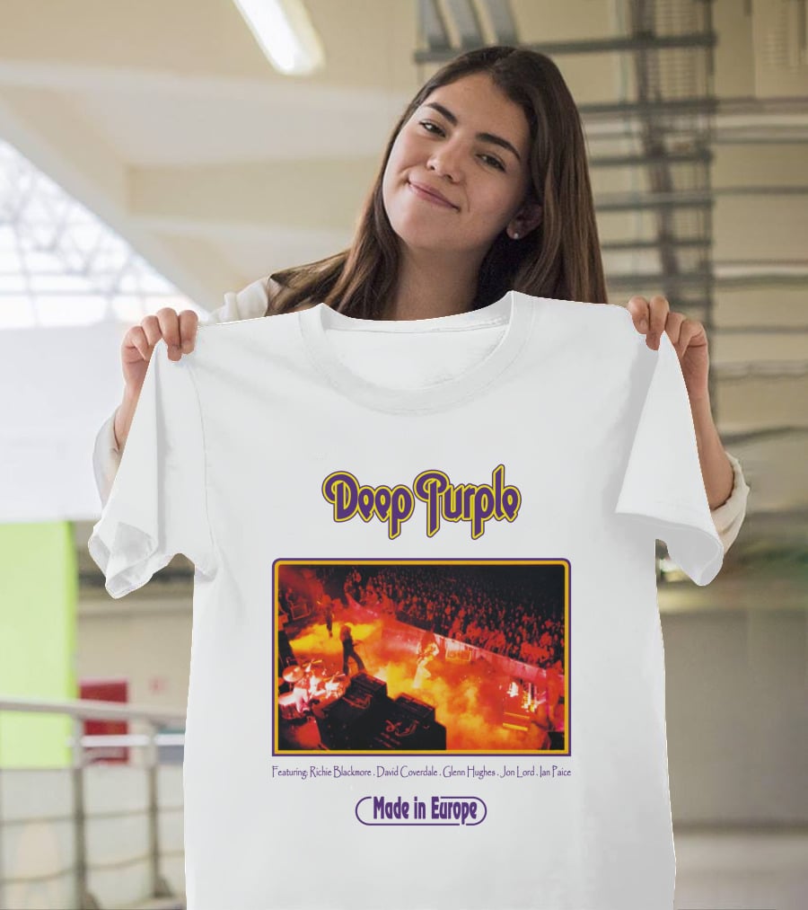 Deep Purple Made In Europe Featuring Richie Blackmore David Coverdale Glenn Hughes Jon Lord Ian Paice T-Shirt