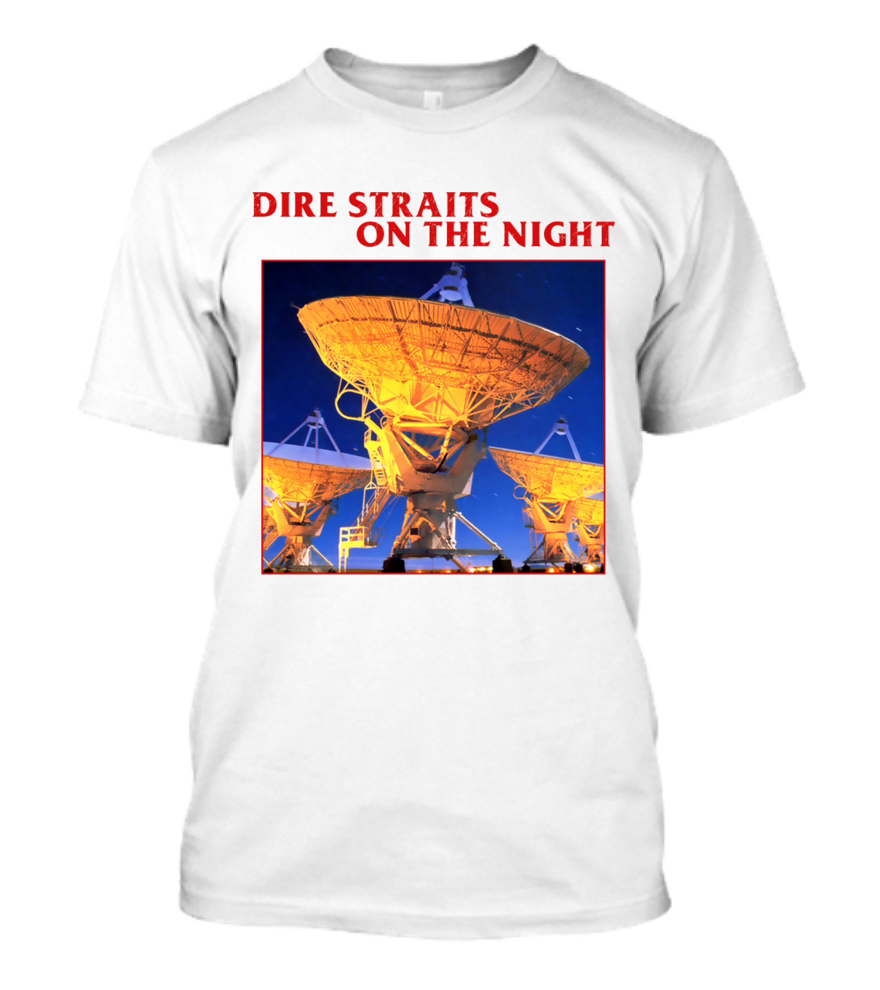 Dire Straits On The Night Satellite Dishes T-Shirt