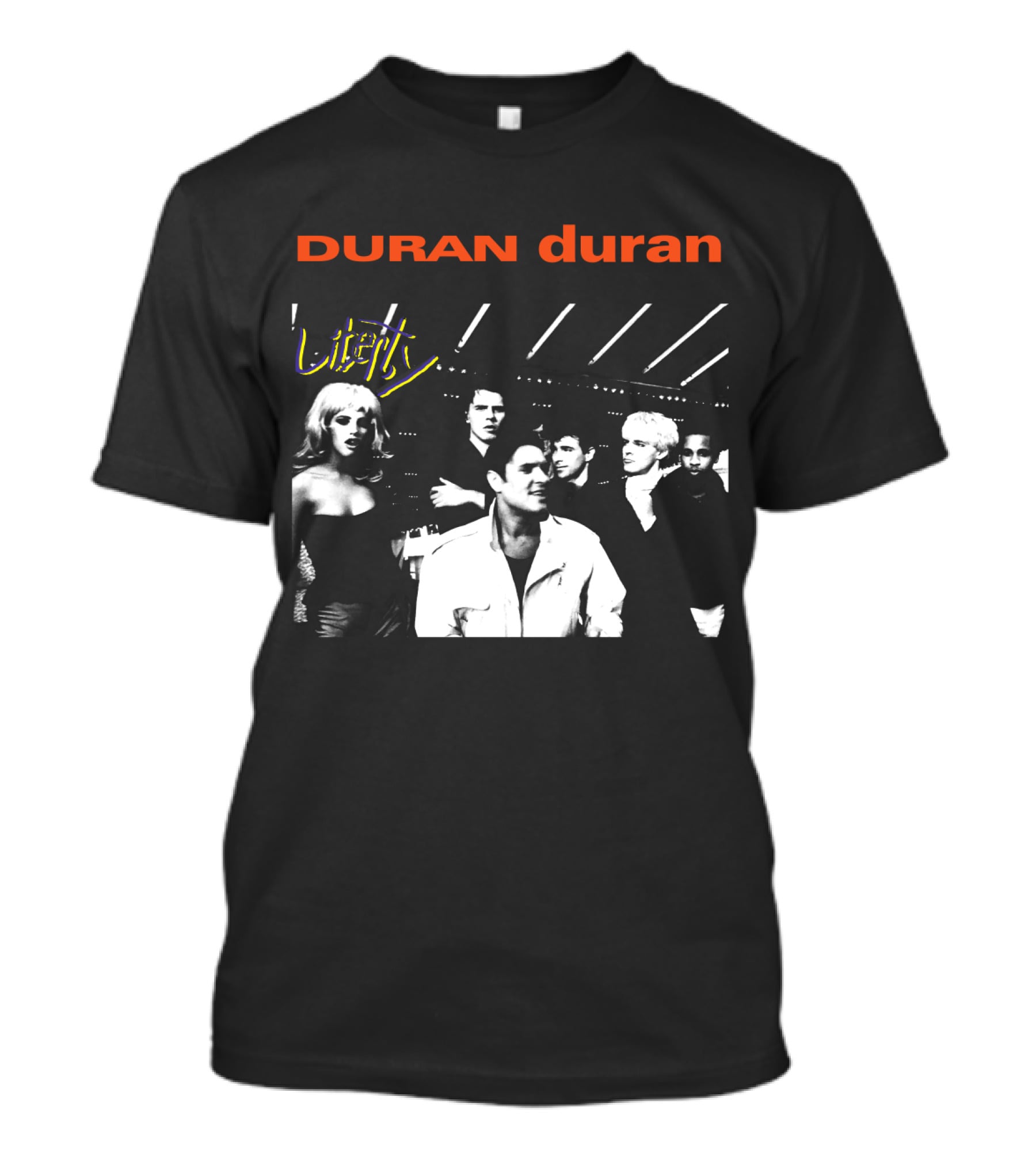 Duran Duran Liberty Black And White Group T-Shirt