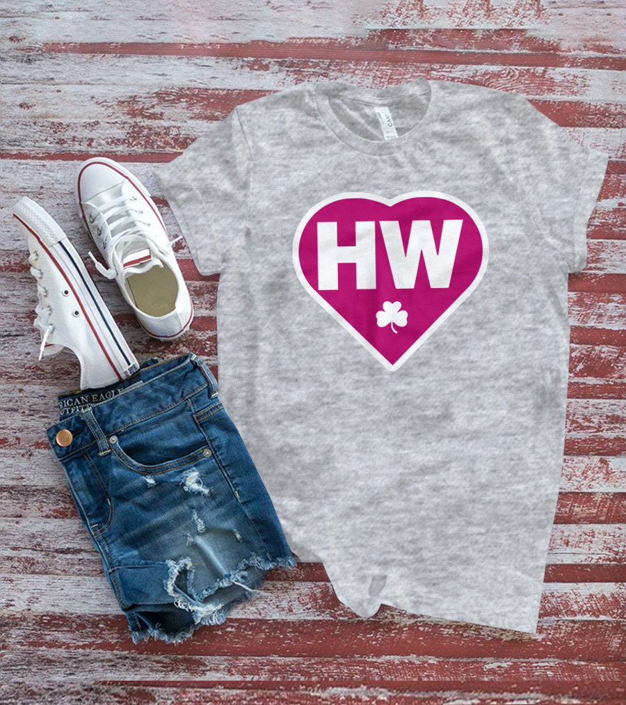 HW Heart With Shamrock Icon Celtics T-Shirt