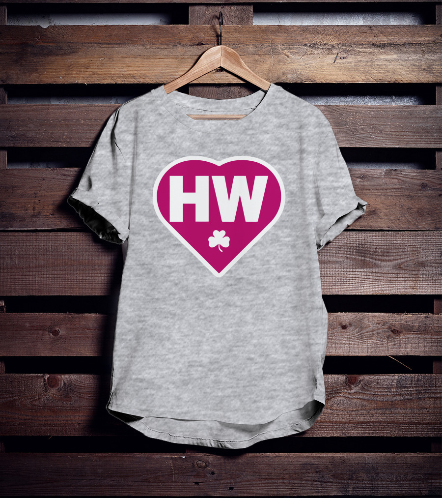 HW Heart With Shamrock Icon Celtics T-Shirt