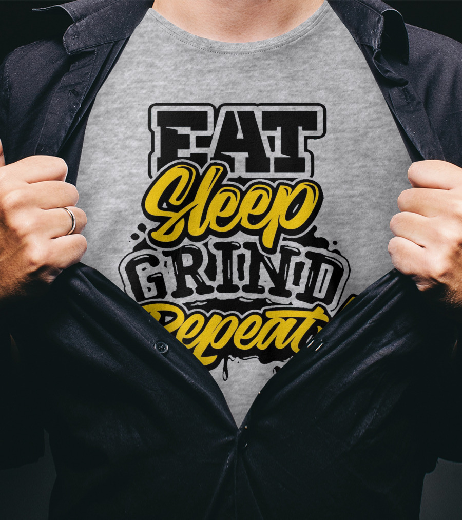 Jordan 11 Gamma Blue Eat Sleep Grind Repeat Routine T-Shirt