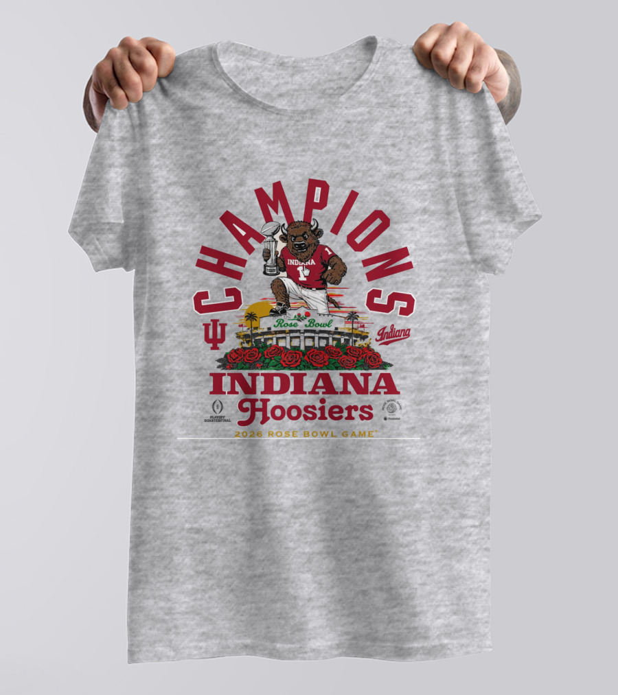 Indiana Hoosiers Bison 2026 Rose Bowl Champions Game Iu Rose Bowl T-Shirt
