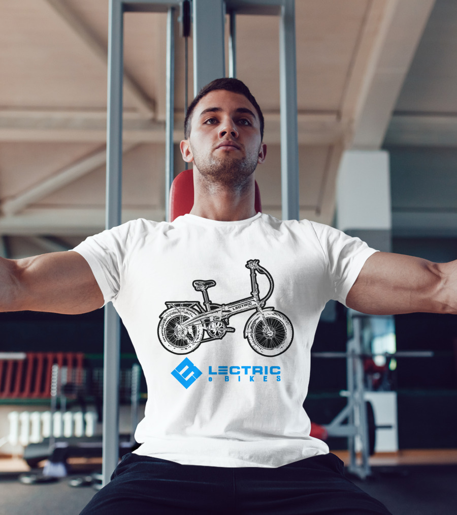 Lectric E Bikes Ride USA Retro Foldable Electric Bicycle T-Shirt