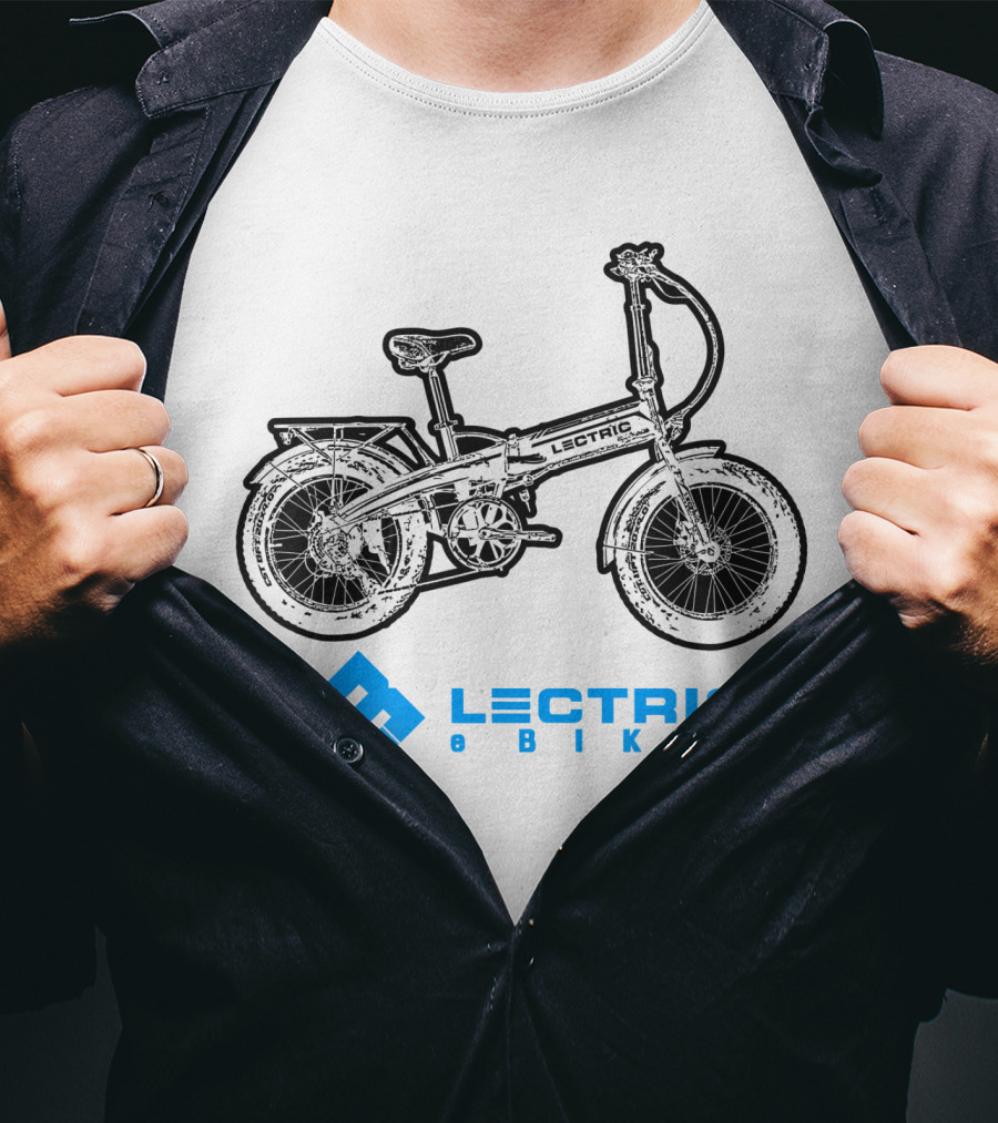 Lectric E Bikes Ride USA Retro Foldable Electric Bicycle T-Shirt