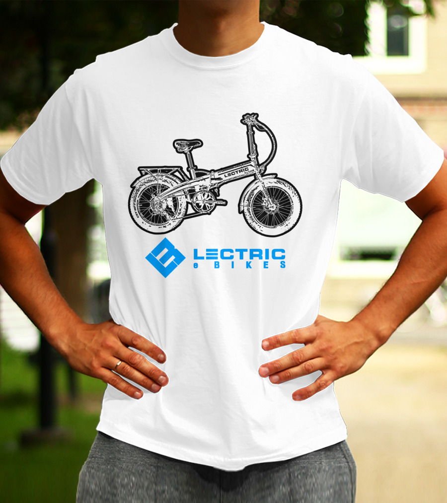 Lectric E Bikes Ride USA Retro Foldable Electric Bicycle T-Shirt