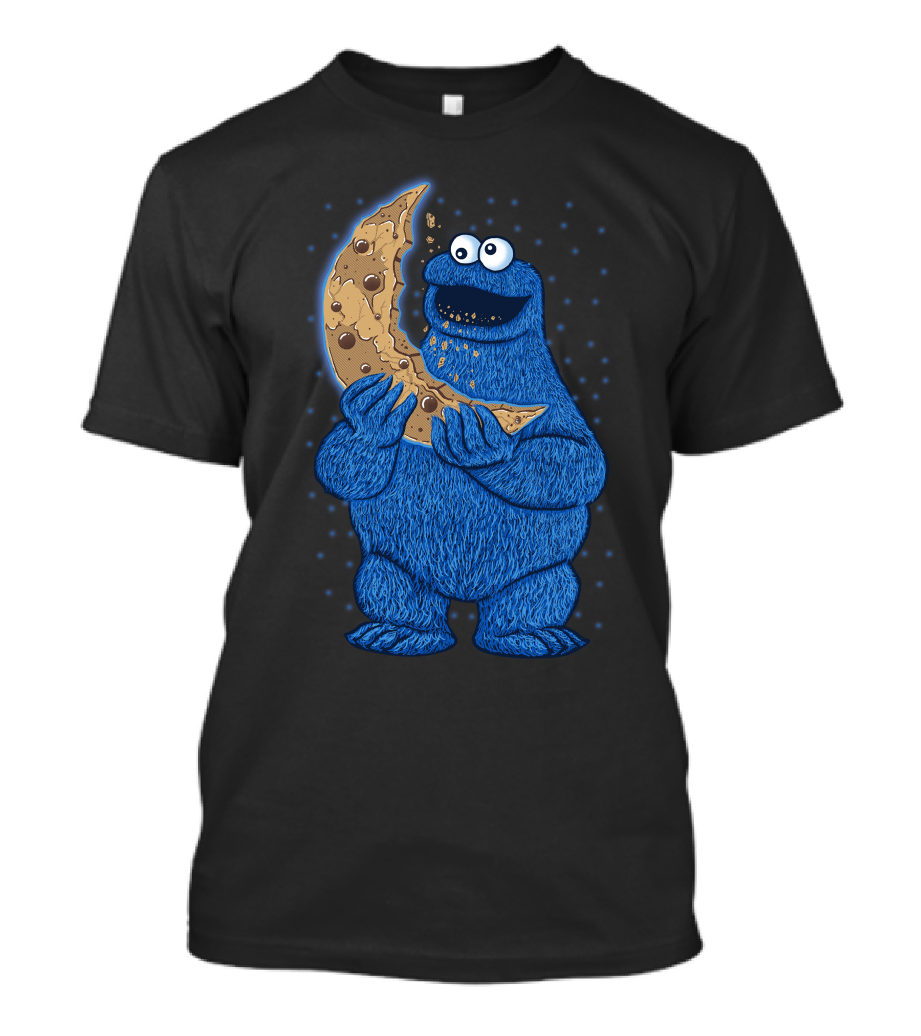 Cookie Monster Eating Moon Cookie T-Shirt