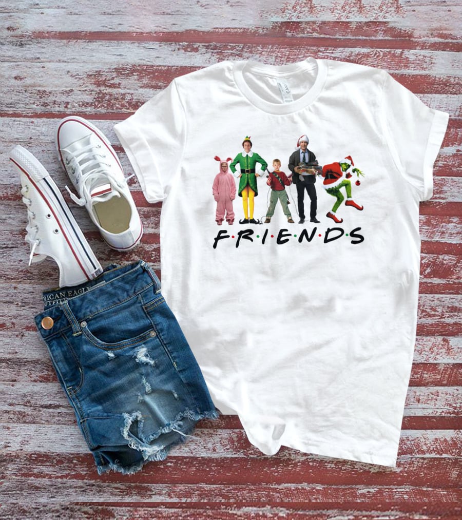 Friends Christmas Movie Elf Grinch Bunny Boilerplate T-Shirt