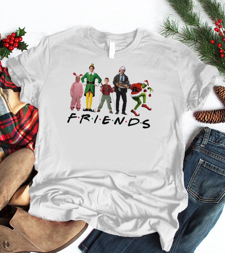 Friends Christmas Movie Elf Grinch Bunny Boilerplate T-Shirt