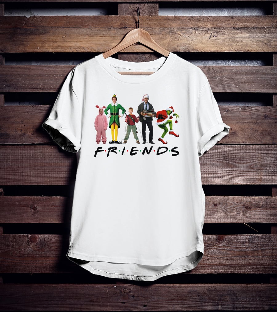 Friends Christmas Movie Elf Grinch Bunny Boilerplate T-Shirt