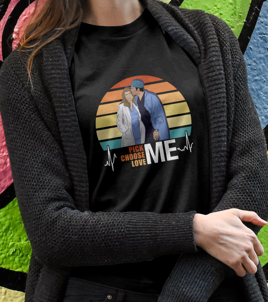 Pick Choose Love Me Grey's Anatomy Sunset T-Shirt