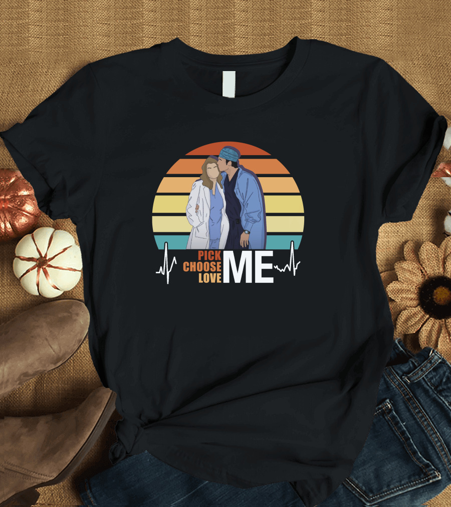 Pick Choose Love Me Grey's Anatomy Sunset T-Shirt