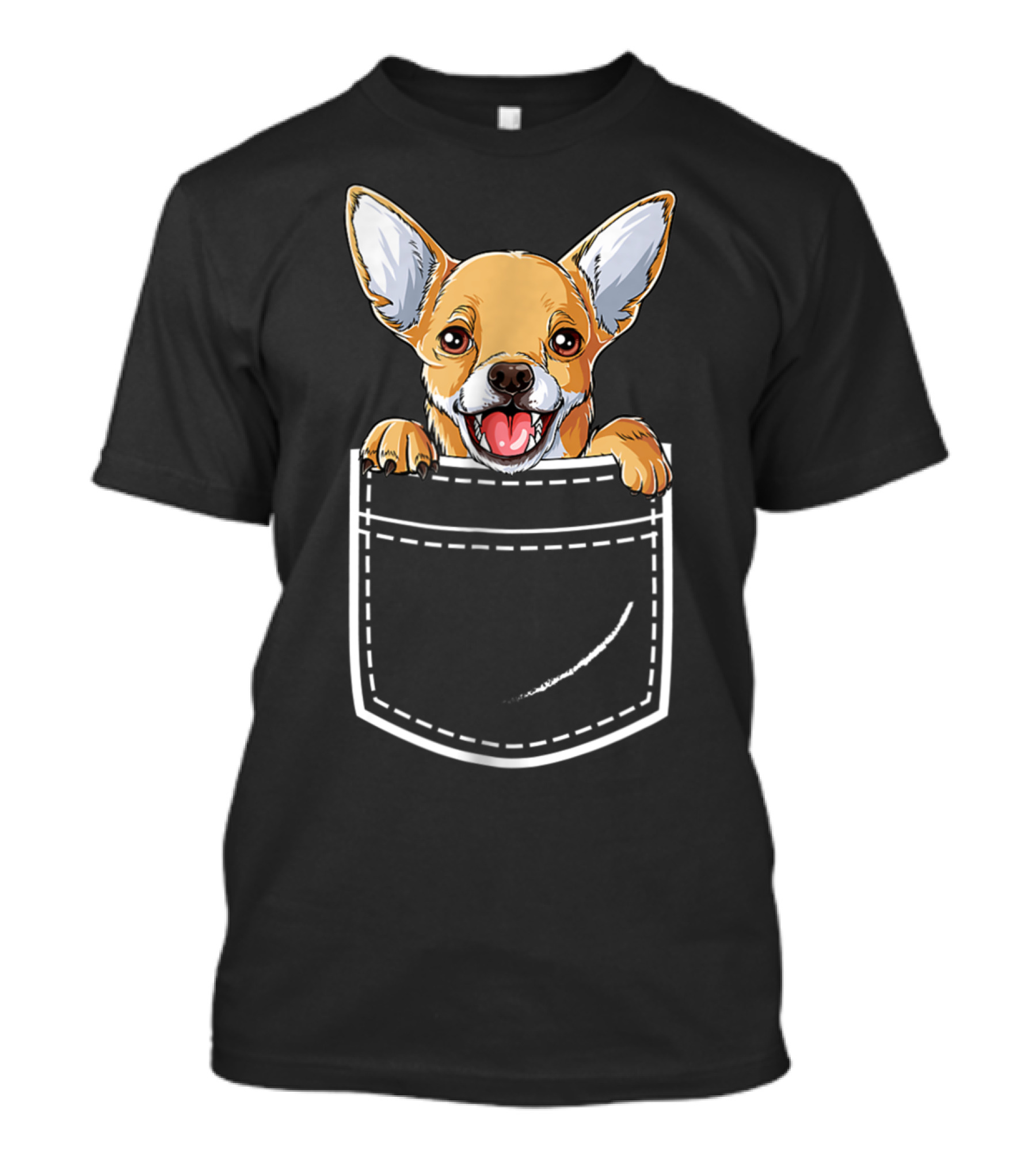 Chihuahua Dog Puppy In Your Front Pocket Women3 T-Shirt
