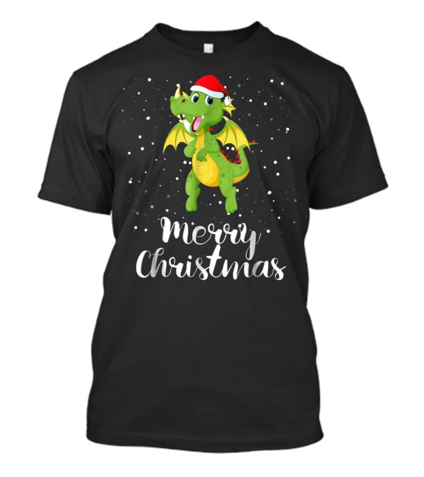 Merry Christmas Dragon Funny Matching Family Group T-Shirt