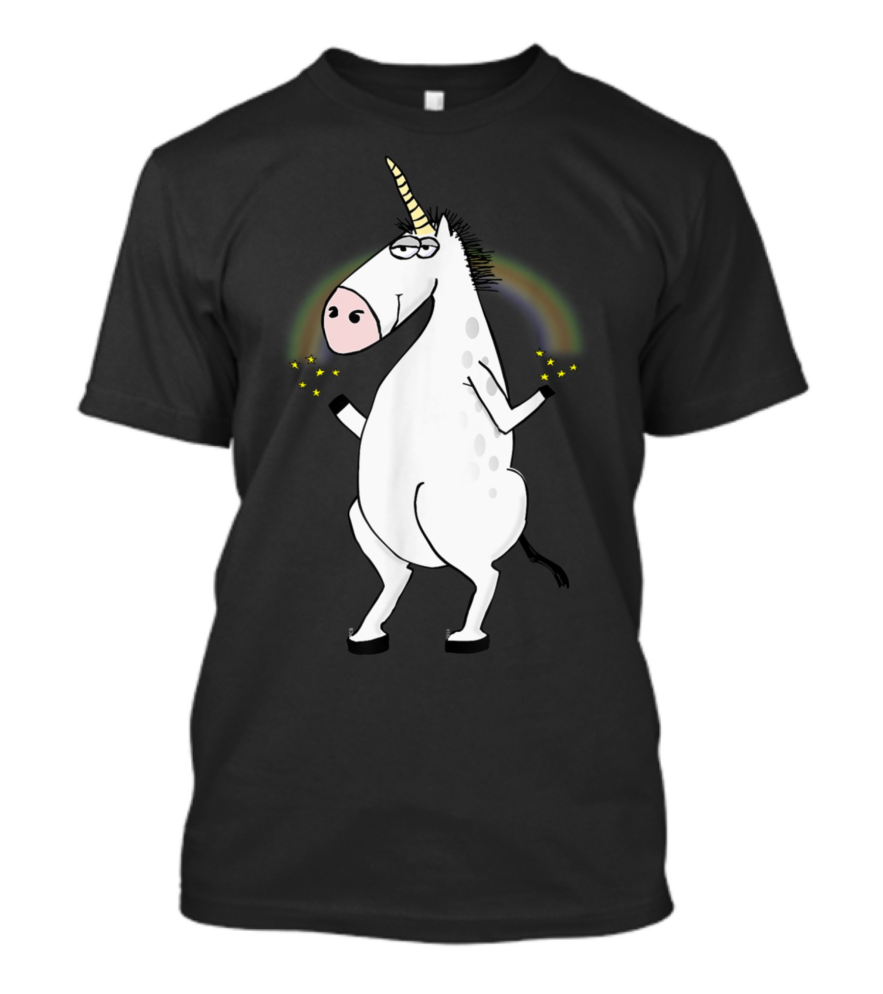 Party Unicorn Loves To Dance Hard To Electro Music With Sparkling Rainbow Vibes T-Shirt