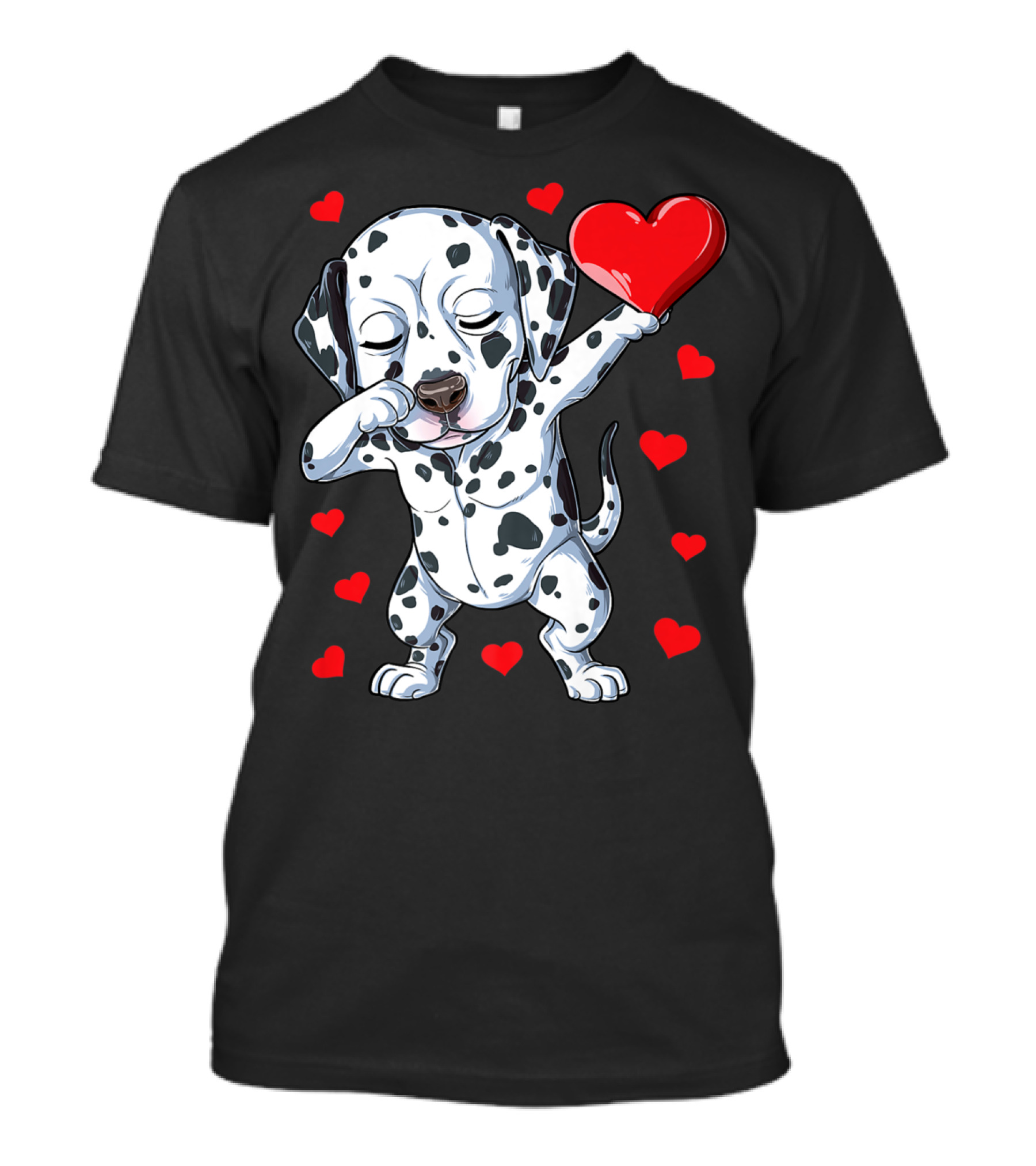 Dabbing Dalmatian Valentines Day Dog Lover Heart Boys1 T-Shirt