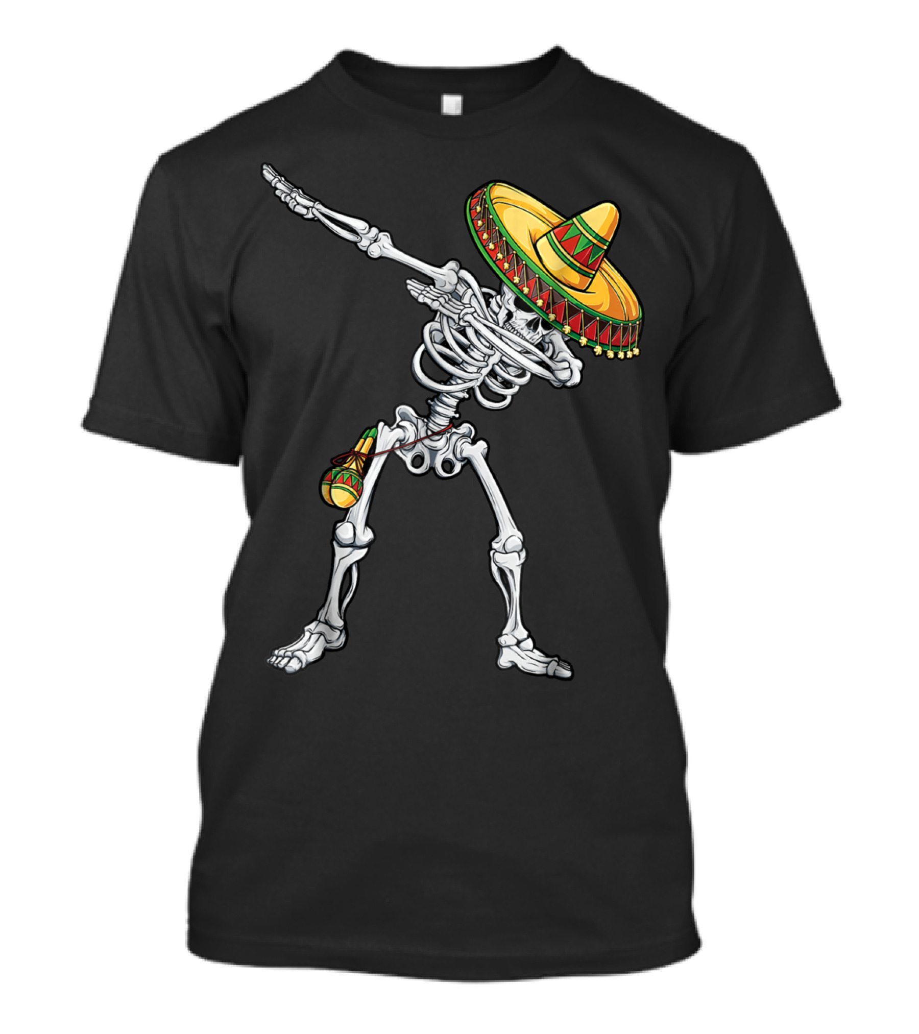 Skeleton Dabbing Sombrero Cinco De Mayo T-Shirt