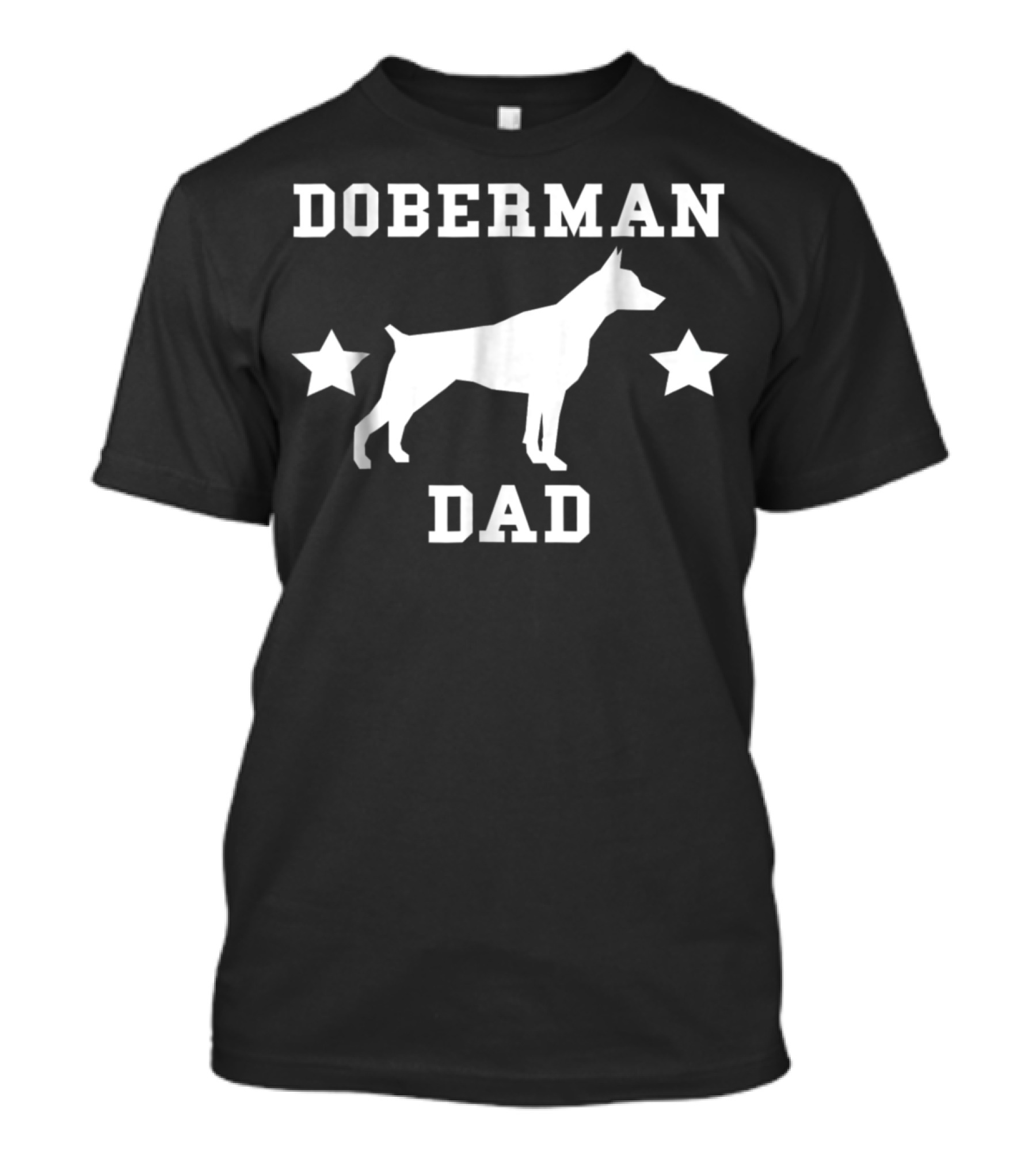 Doberman Dad Womens Premium Two Stars T-Shirt