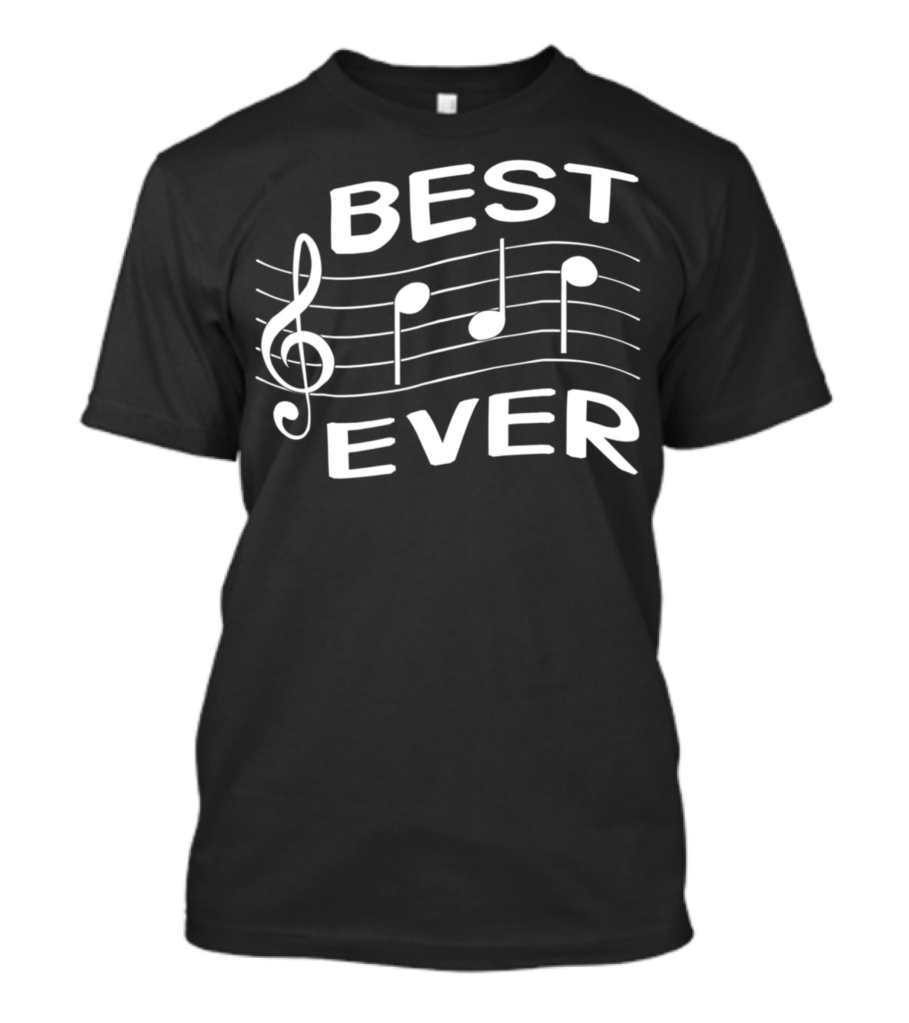 Funny Best Dad Ever Music Notes T-Shirt