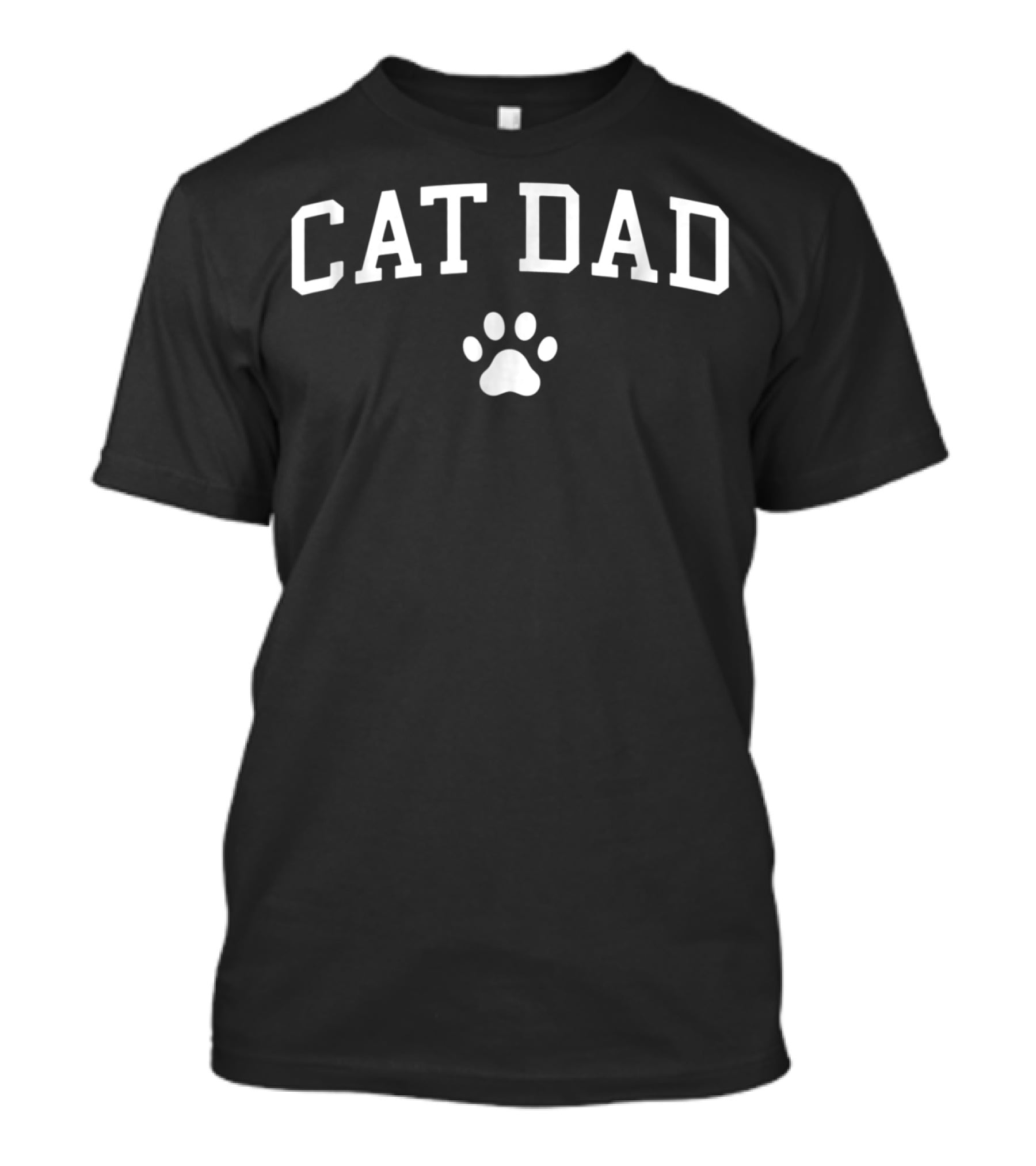 Mens Awesome Cat Dad Paw For Cat Lovers T-Shirt