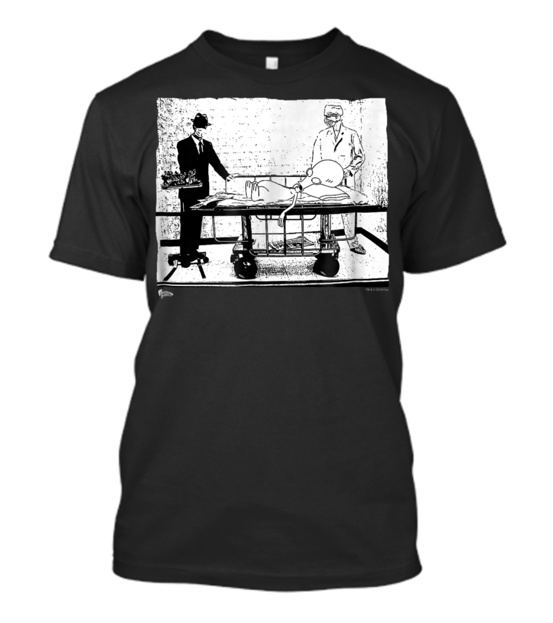 American Dad Autopsy55 Surreal Cartoon Forensic Examination Scene T-Shirt