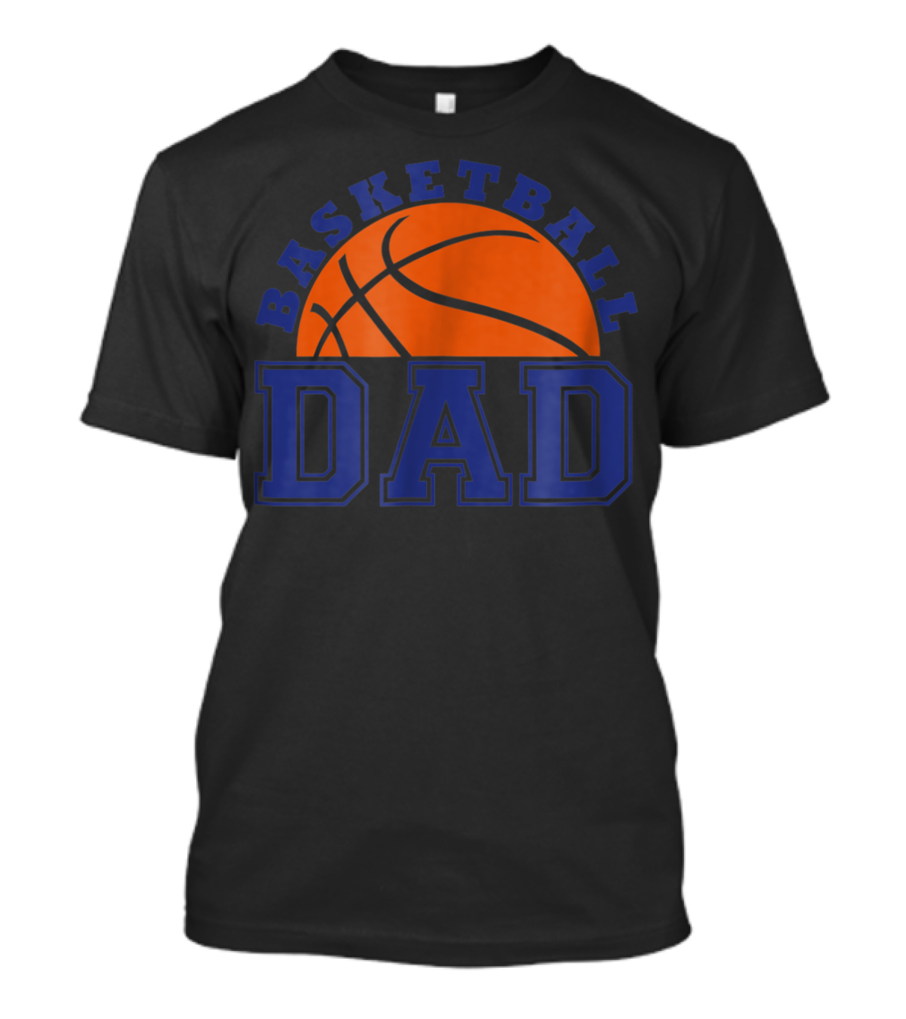 Basketball Dad Orange And Blue Basketball T-Shirt