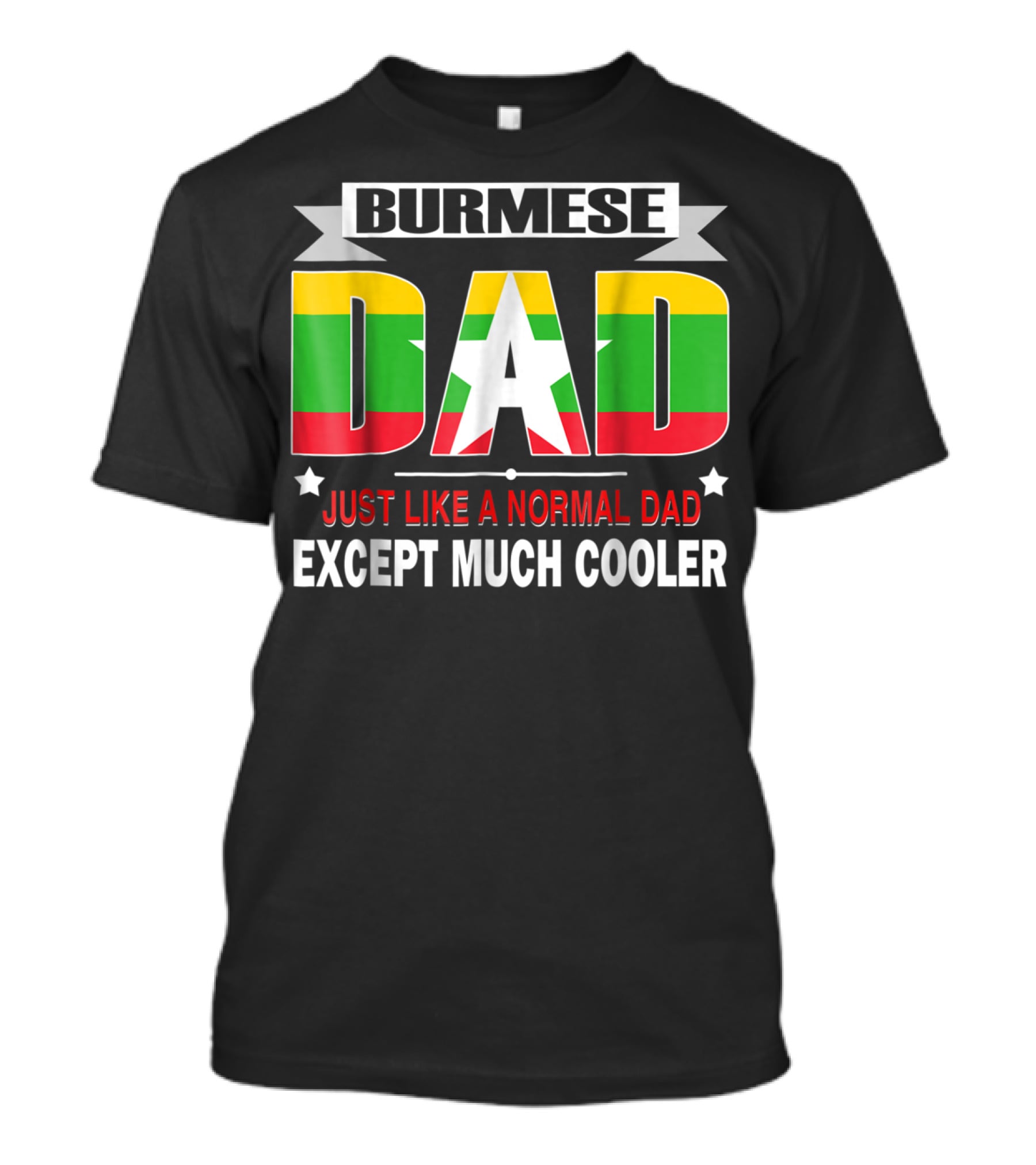 Burmese Dad Just Like A Normal Dad Except Much Cooler Flag76 T-Shirt