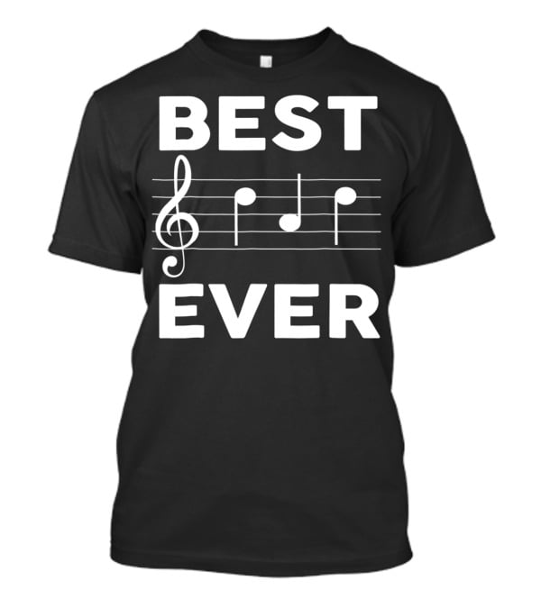 Best Music Dad Ever Best Ever Musician Piano Guitar Player T-Shirt