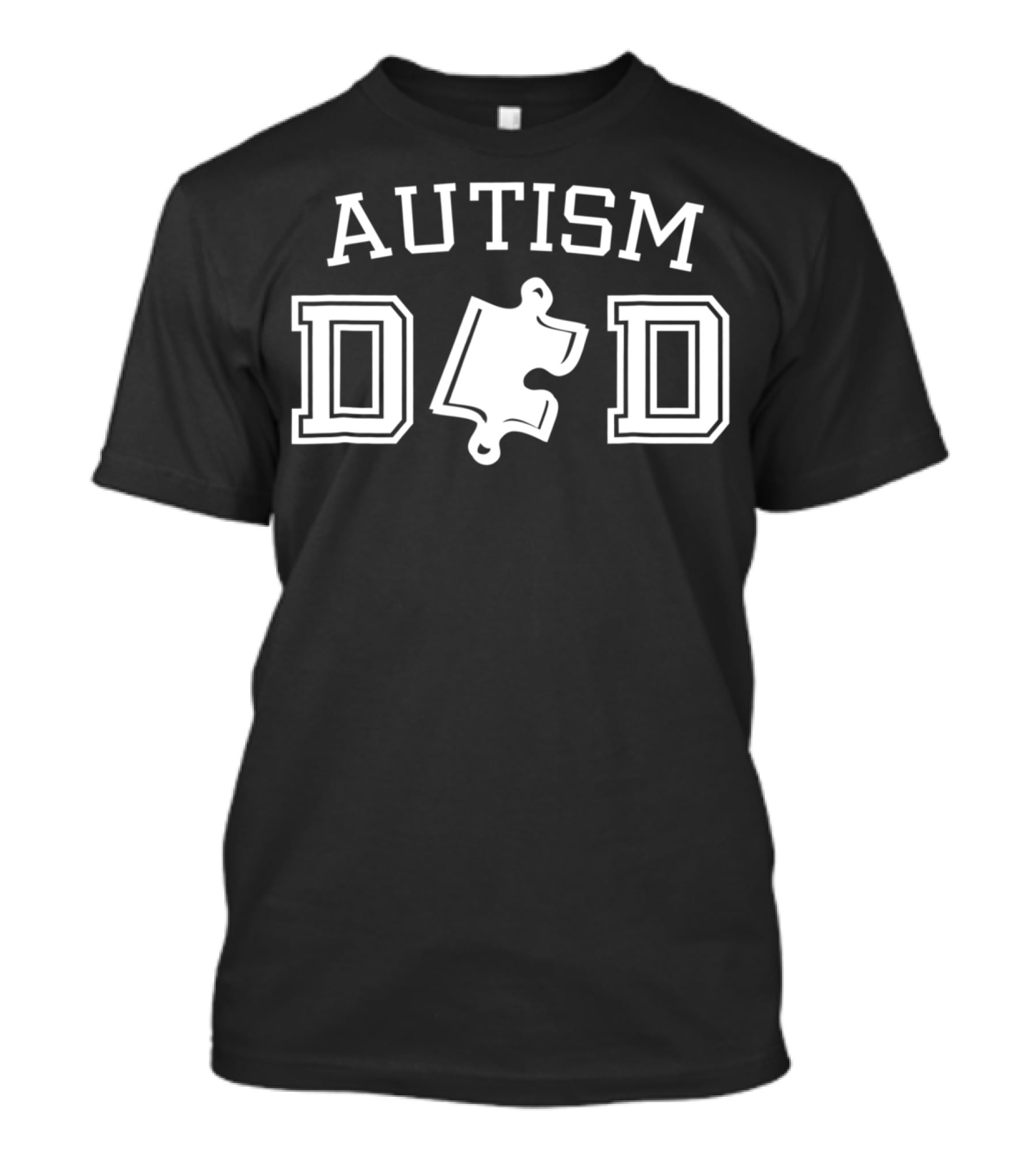 Autism Dad Blue Awareness Puzzle Piece T-Shirt