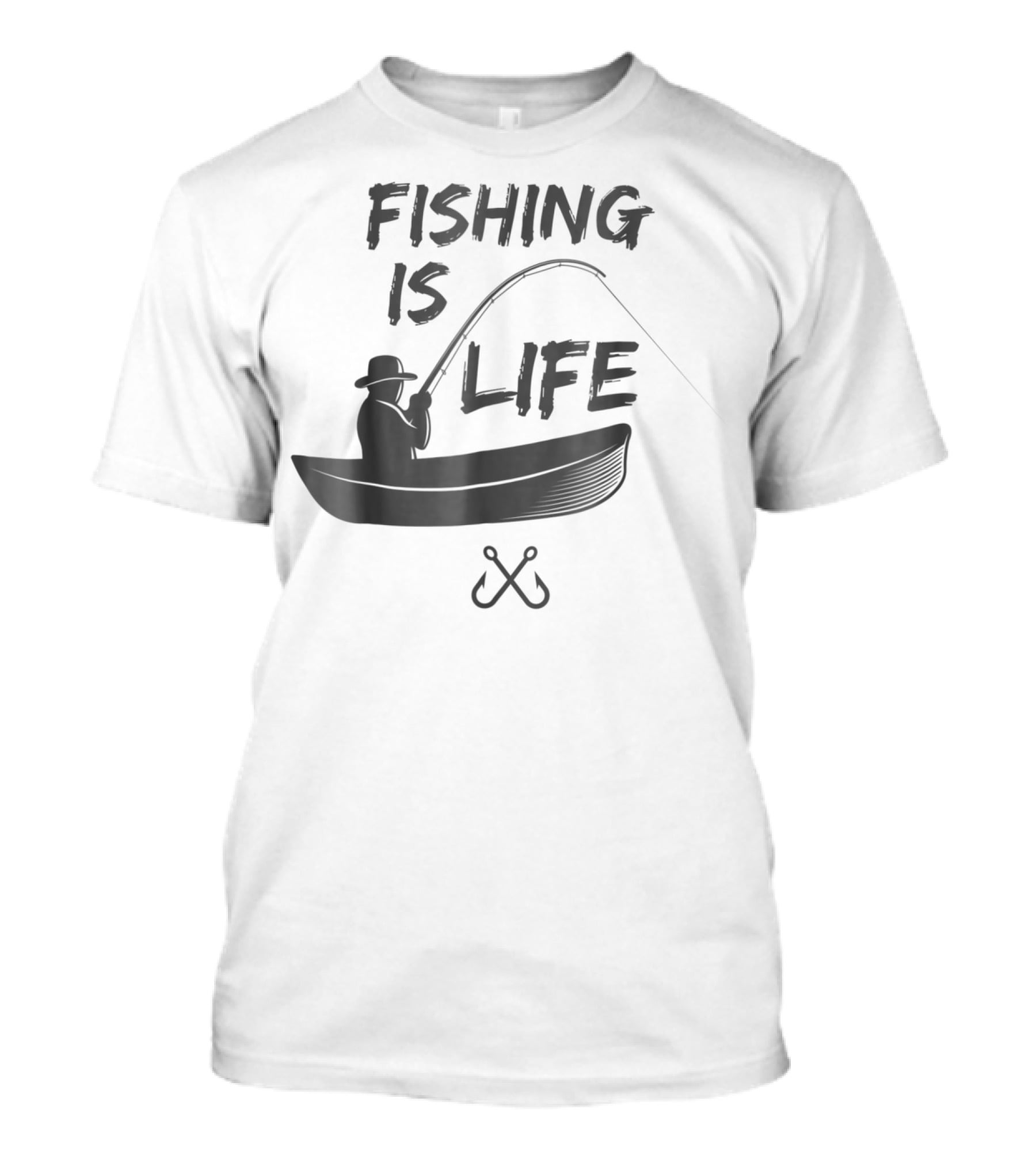 Fishing Is Life Fisherman Fishing Boat Lifestyle Funny Dad T-Shirt