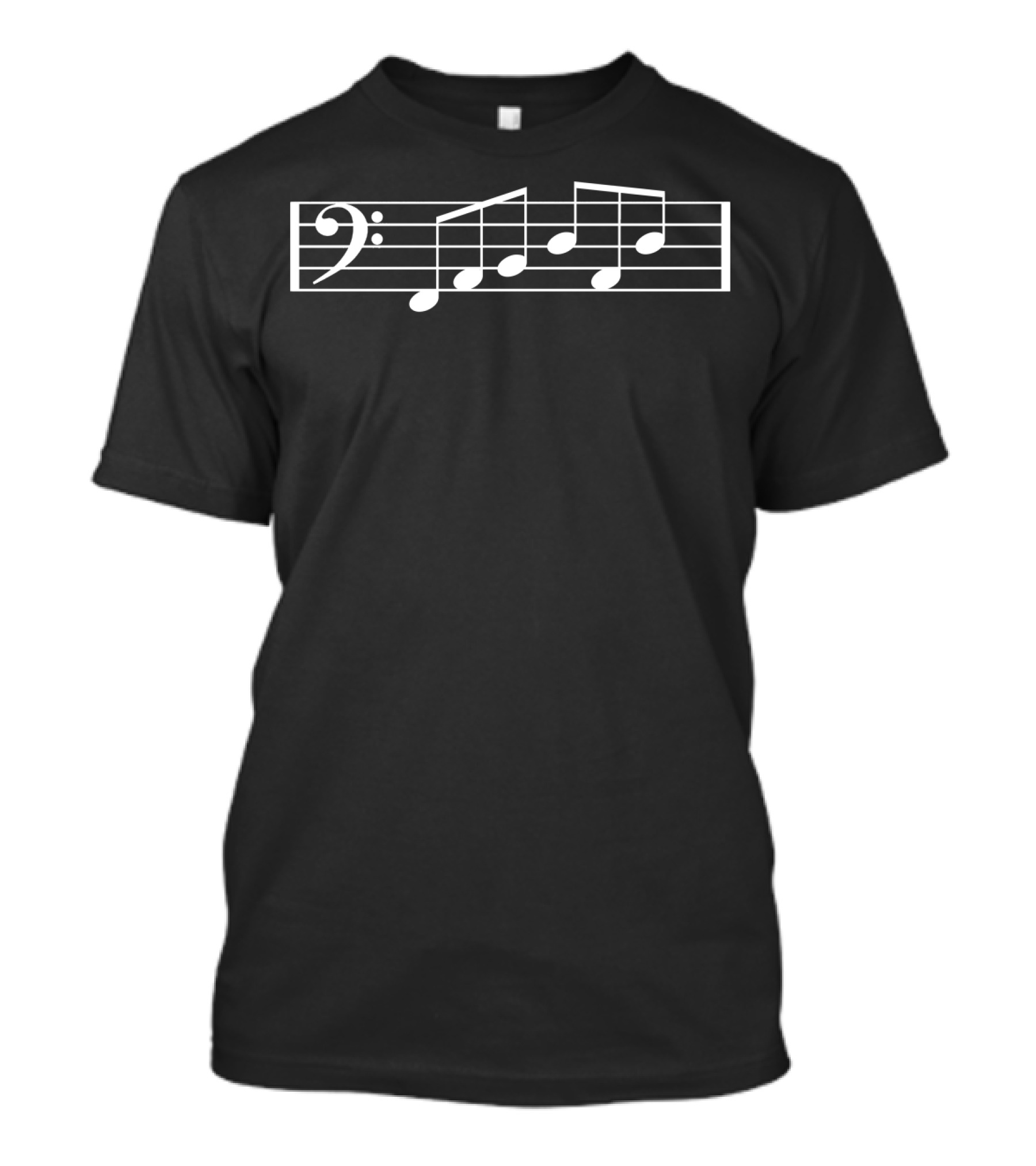 Bass Clef Fab Dad Fabulous Music Notes T-Shirt