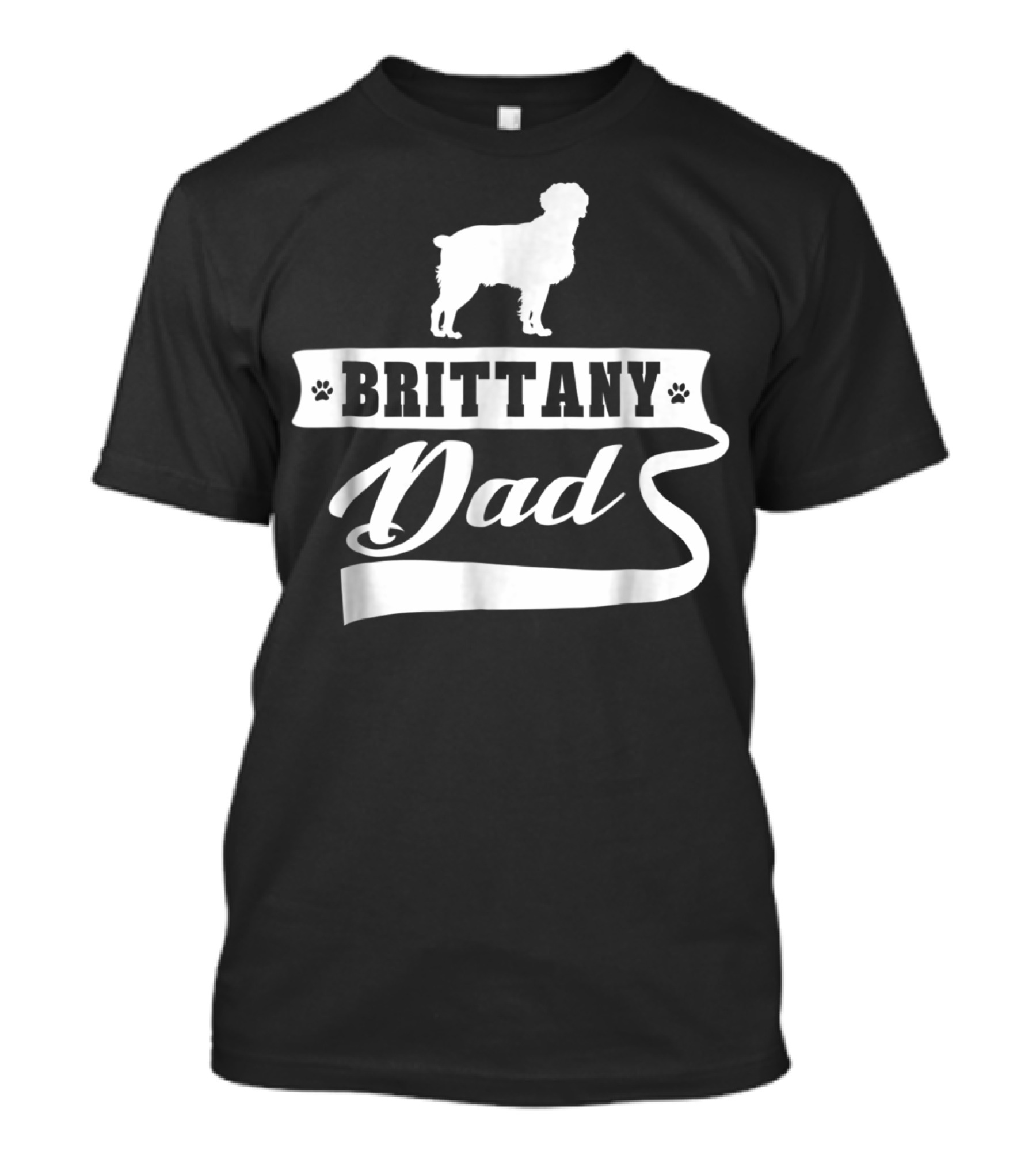 Brittany Dad Dog Lover Mens Canine Animal Owner T-Shirt
