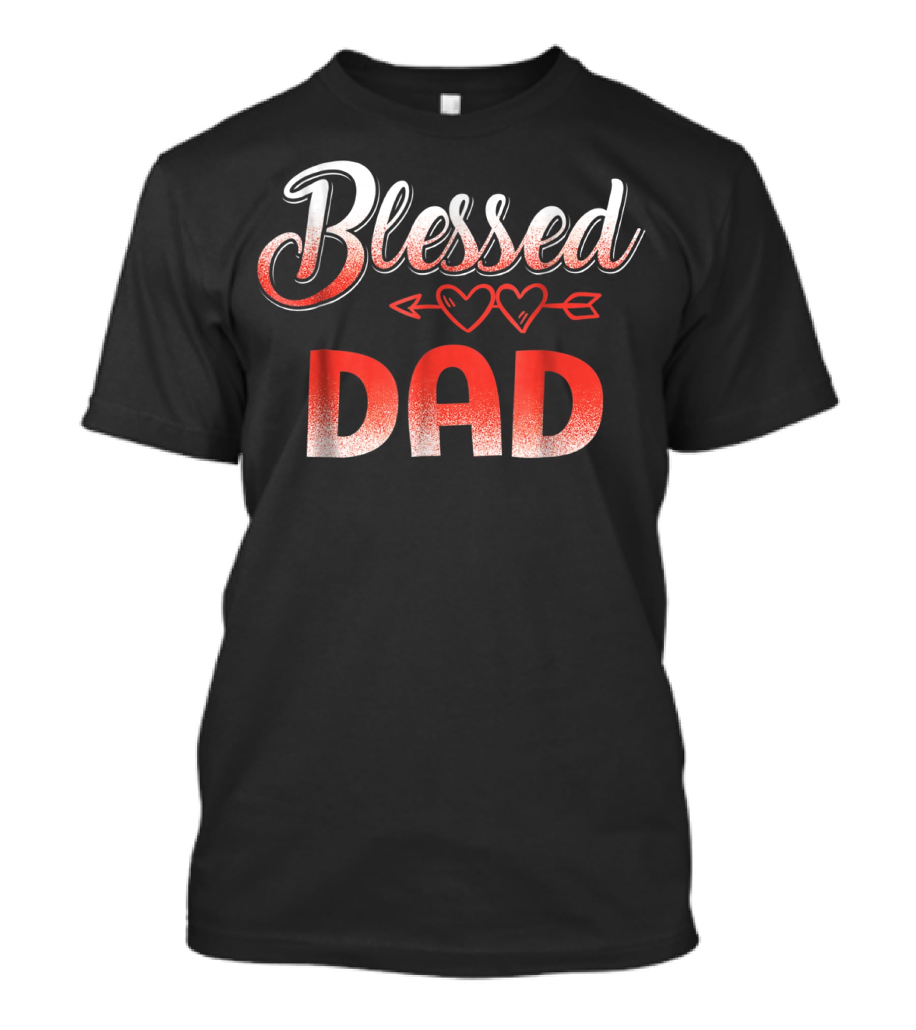 Blessed Dad Heart Arrow Decor Dad T-Shirt
