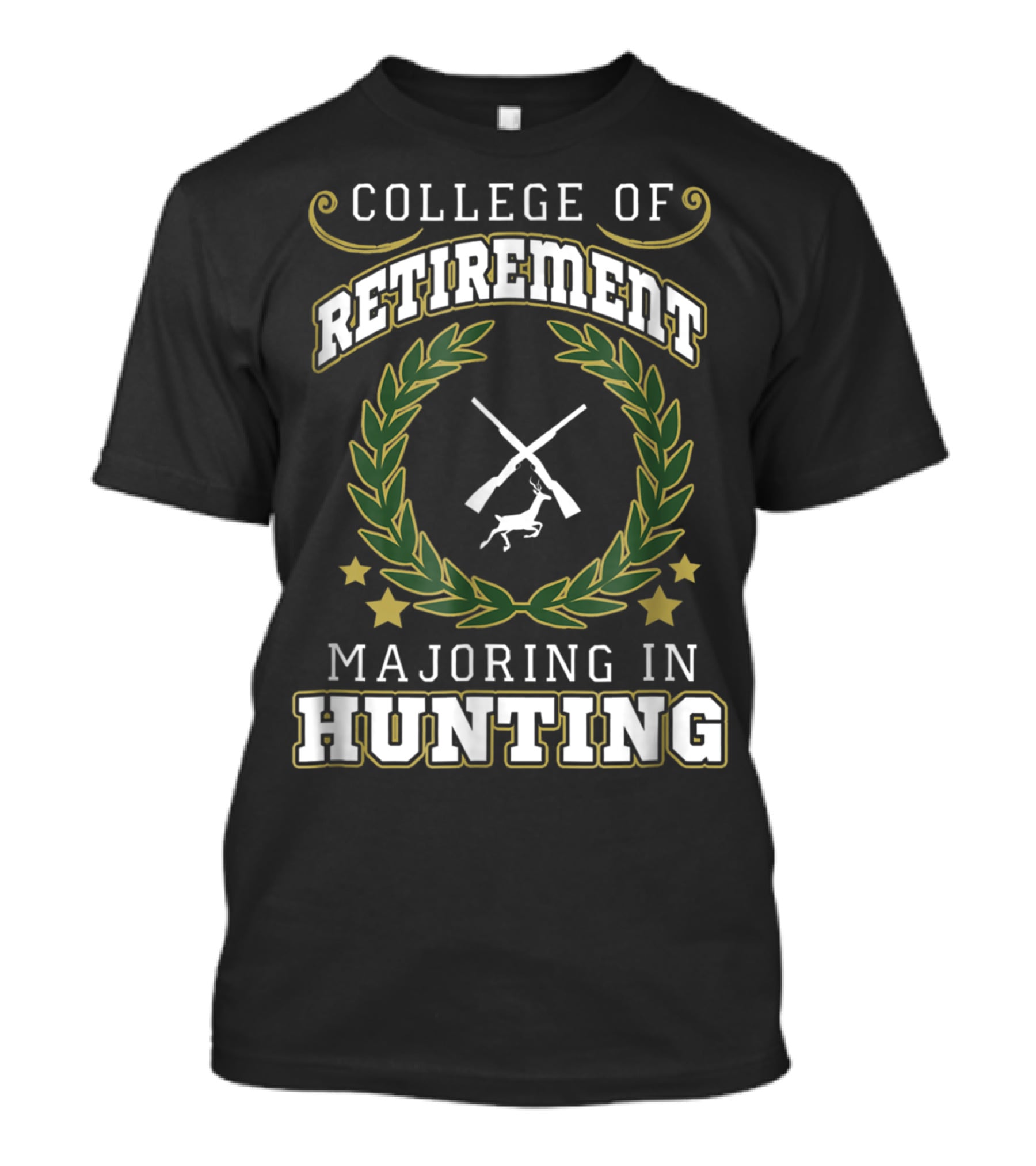 College Of Retirement Majoring In Hunting Dad Papa77 T-Shirt