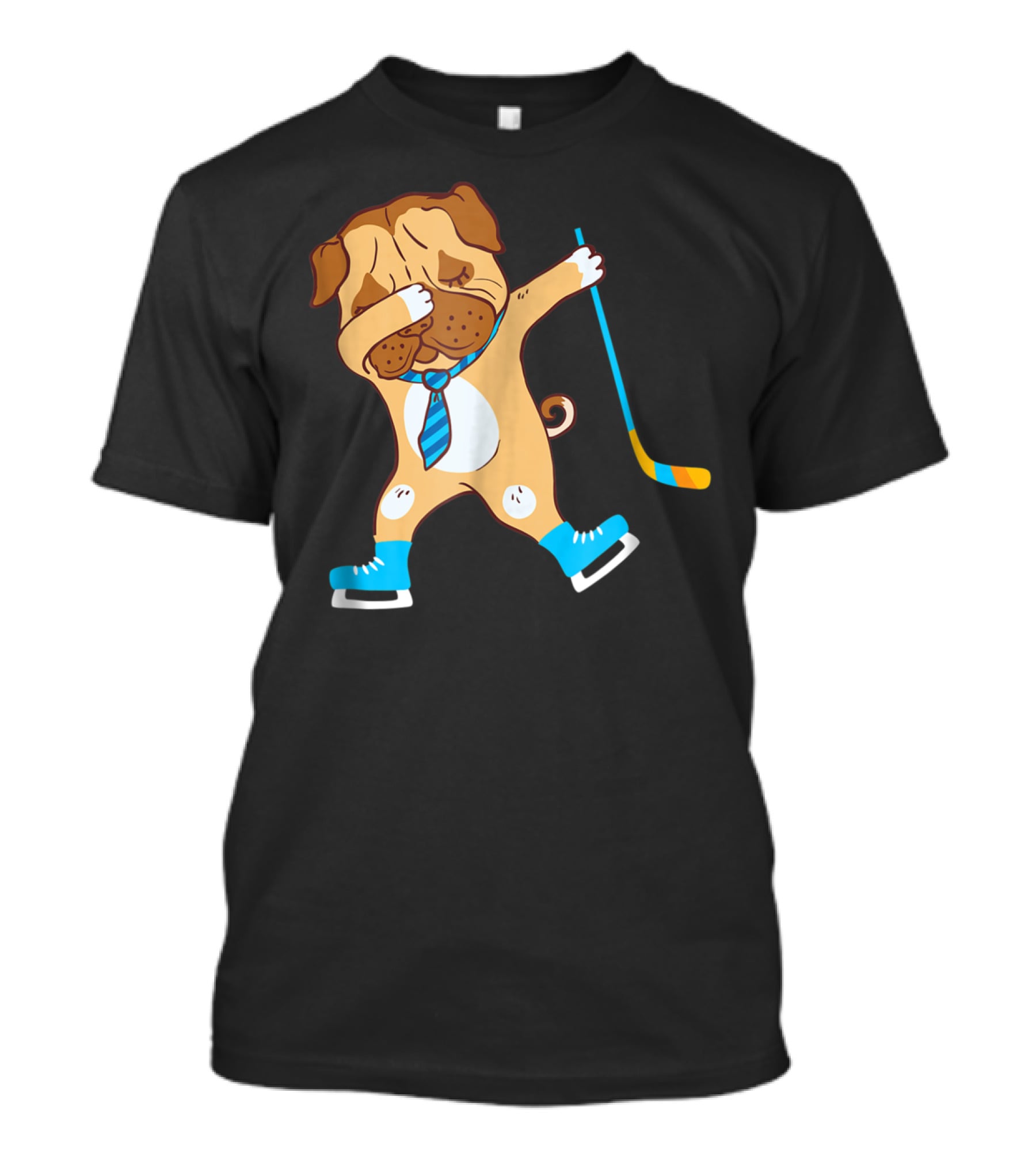 Dabbing Ice Hockey Dog Best Dad Ever Boys T-Shirt