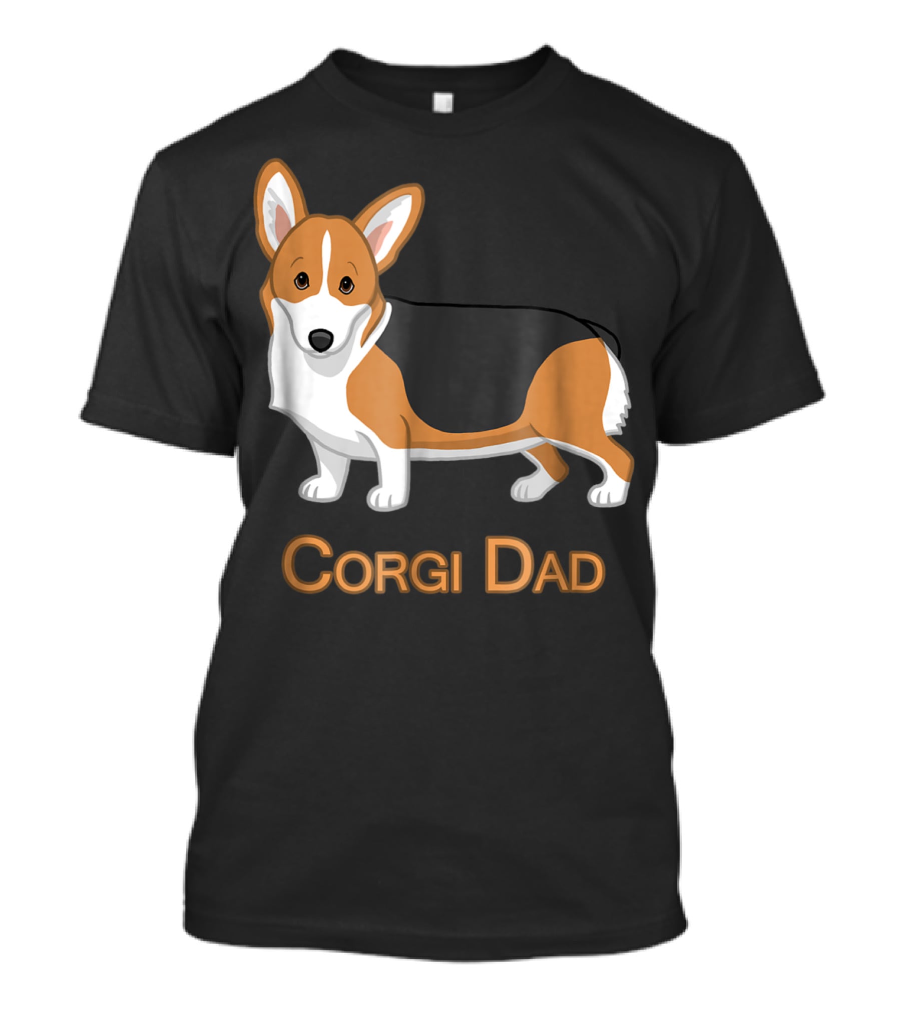 Corgi Dad Cute Red Tricolor Welsh Corgi Lovers T-Shirt
