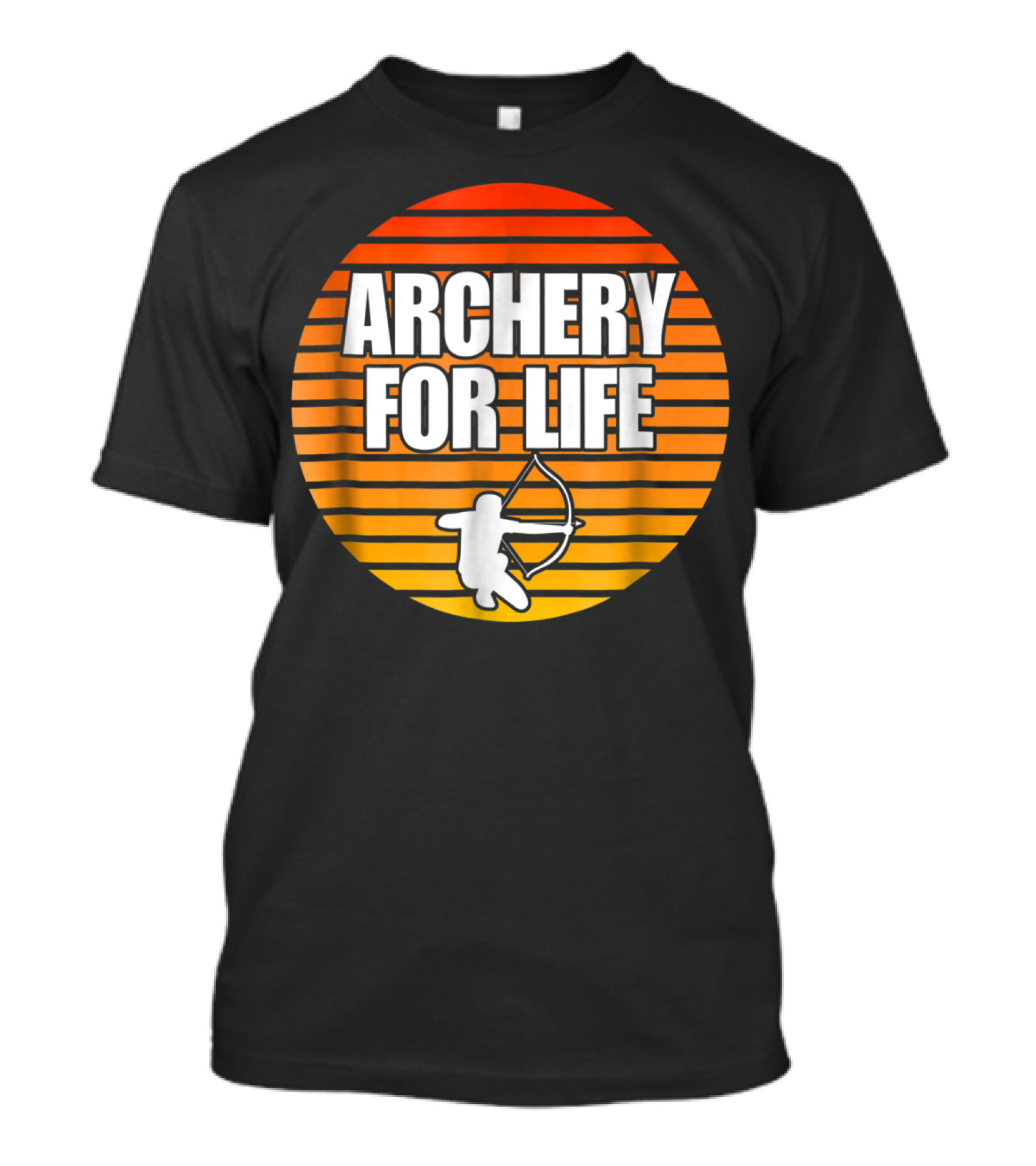 Archery For Life Sunset Silhouette Bow And Arrow T-Shirt